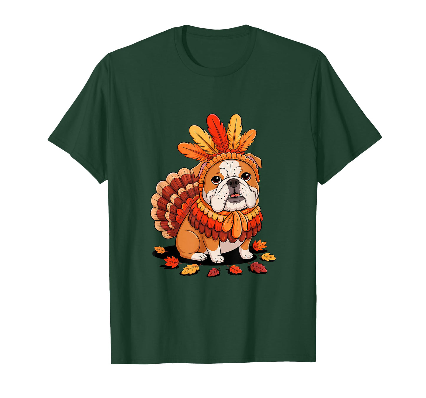 Thanksgiving Turkey English Bulldog T-Shirt