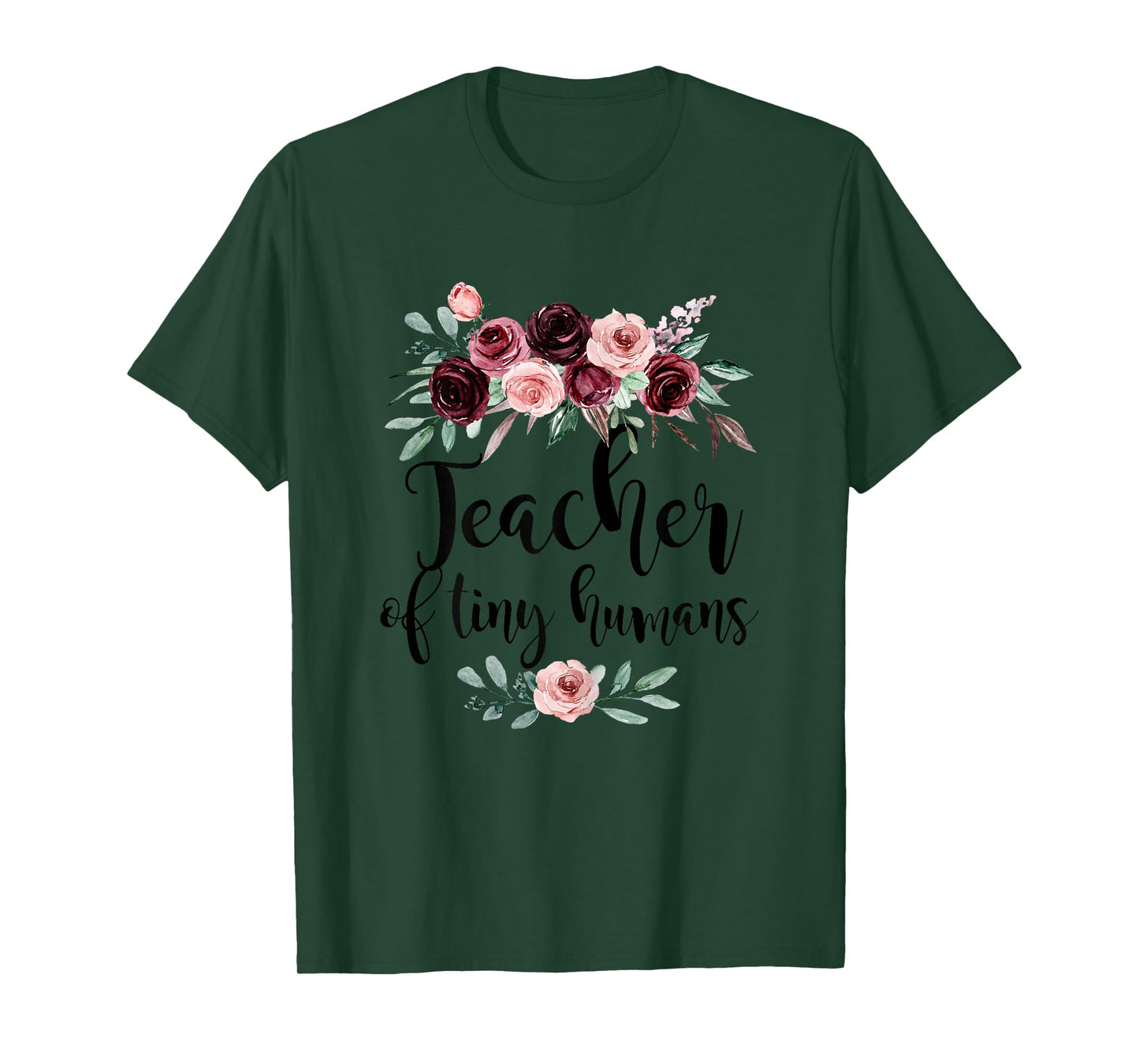 Floral Teacher of Tiny Humans Flowers Back to School Cute T-Shirt
