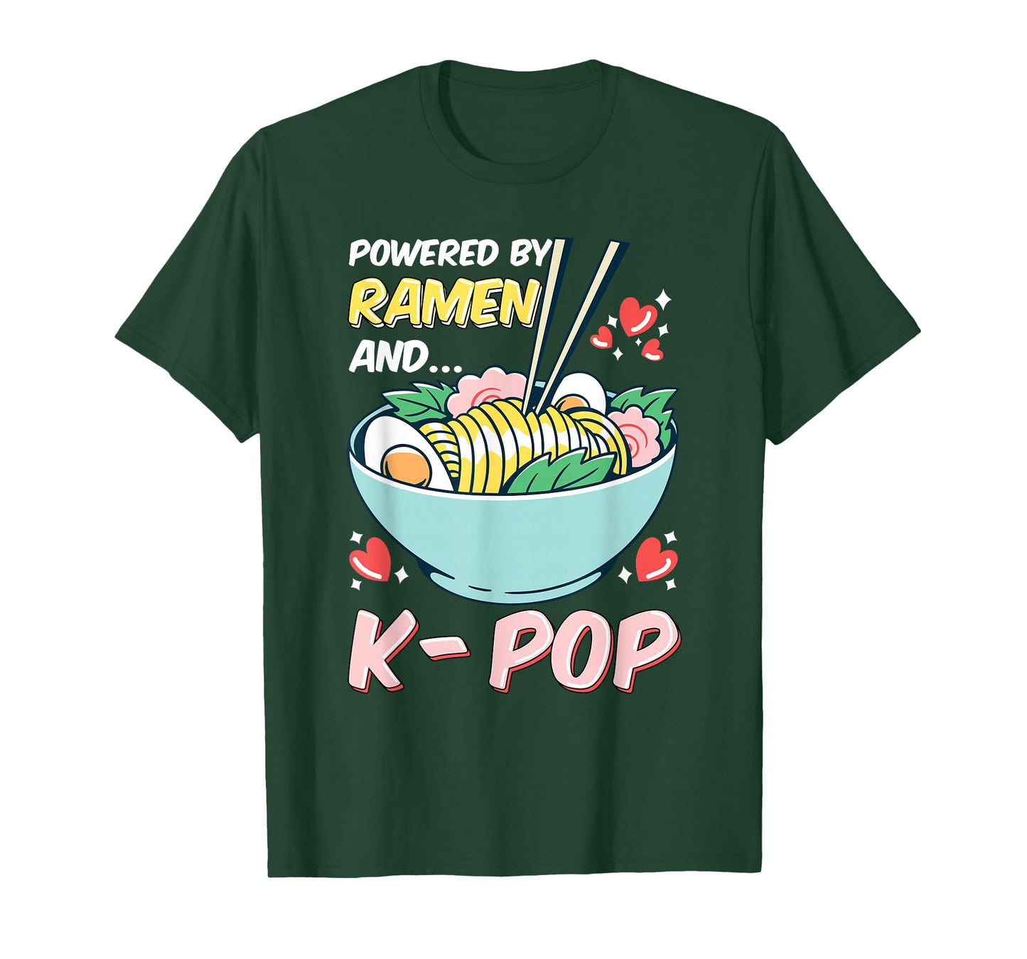 Powered By K-Pop and Ramen T-Shirt