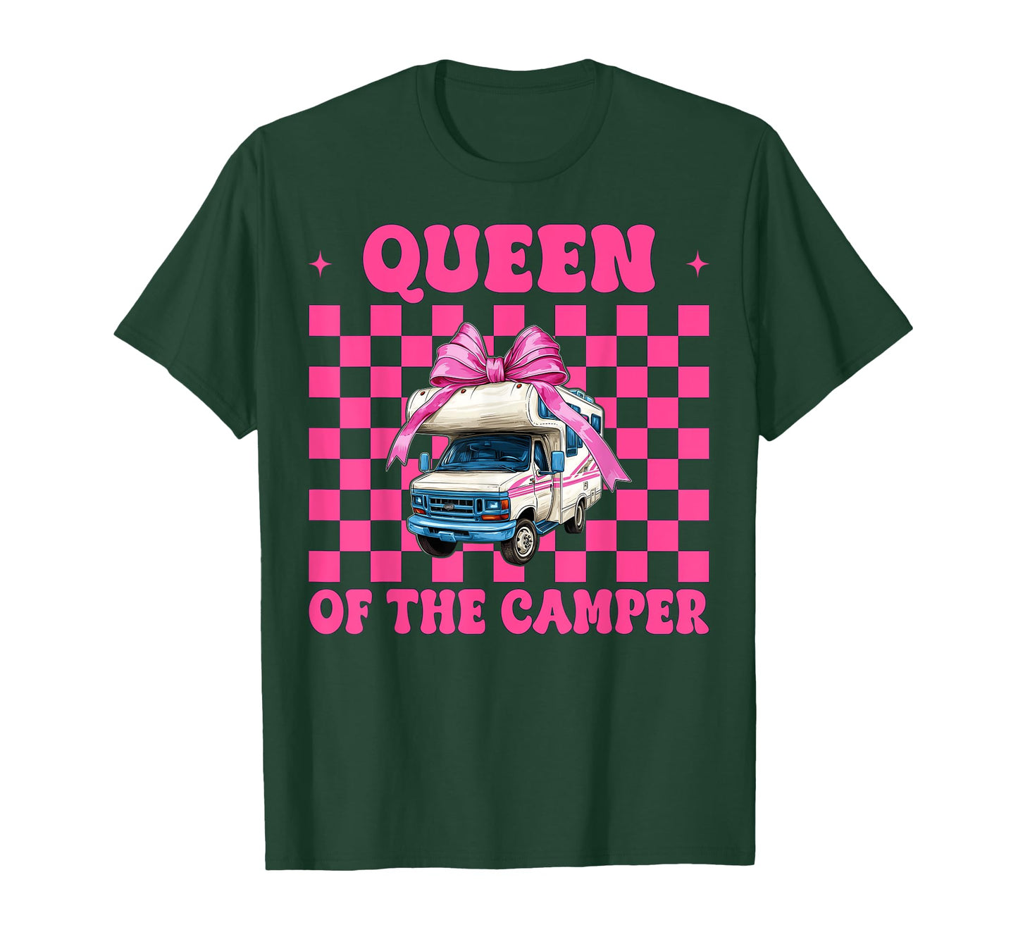 Queen of The Camper RV Camping Camper Motorhome Girl Mom T-Shirt