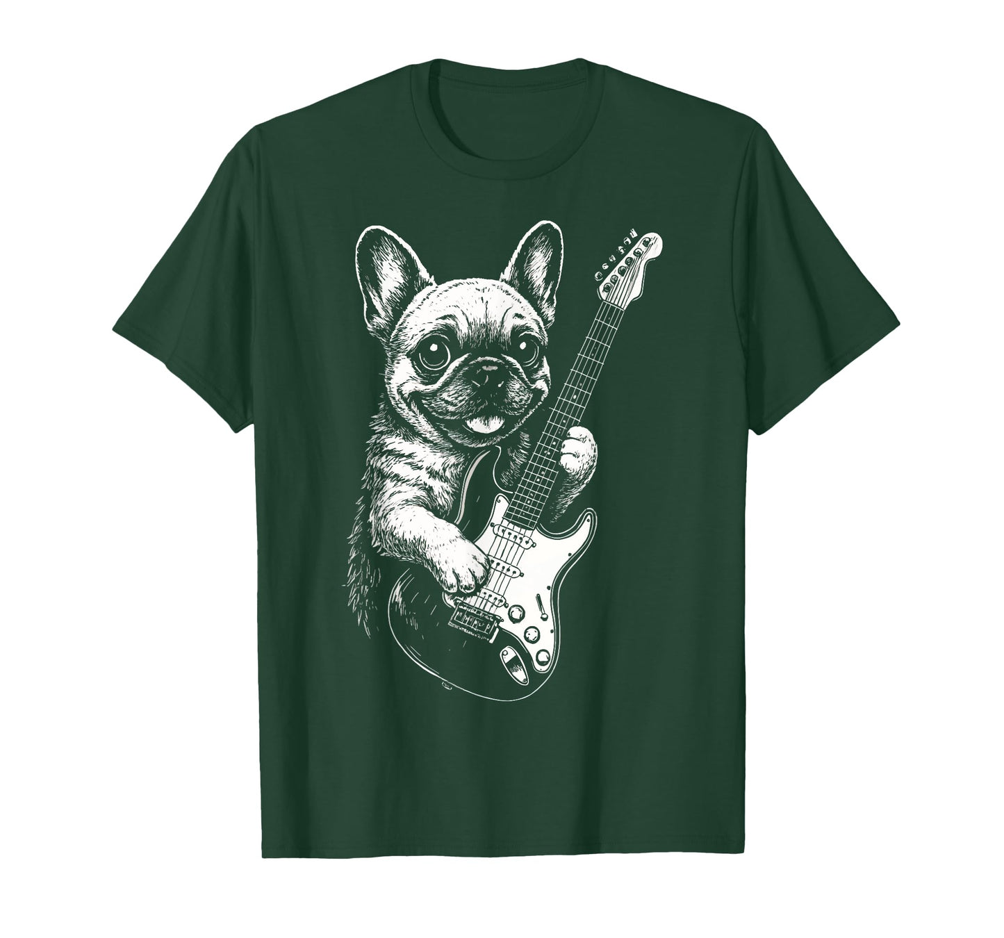 French Bulldog Guitar Metal Music Men Women Kids T-Shirt