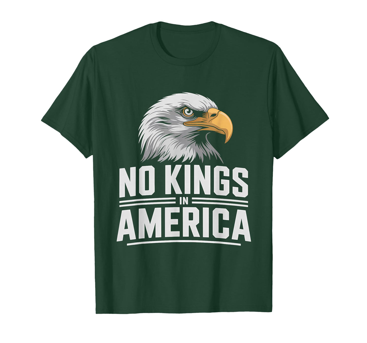 No Kings in America Shirt Bald Eagle Protest Freedom Truth T-Shirt