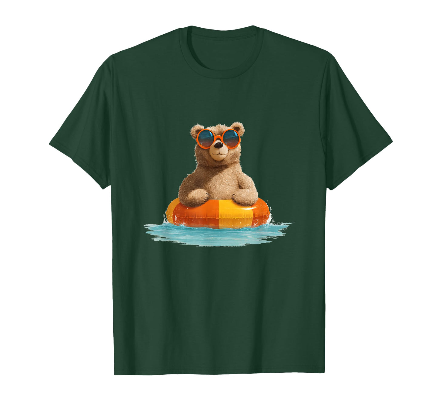 Yellow Pool Ring Costume with Cool Bear Look T-Shirt