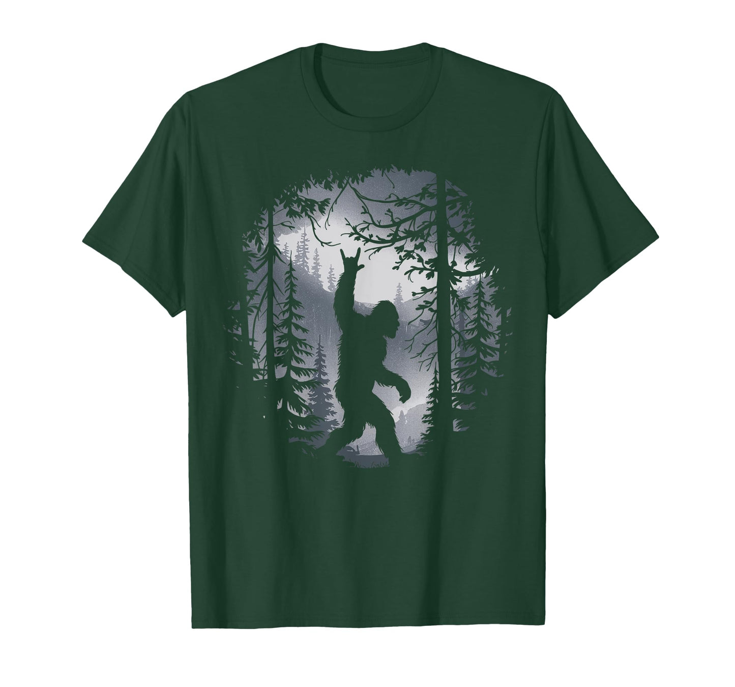 Rock On Bigfoot Sasquatch Rock And Roll Mountain Men Women T-Shirt