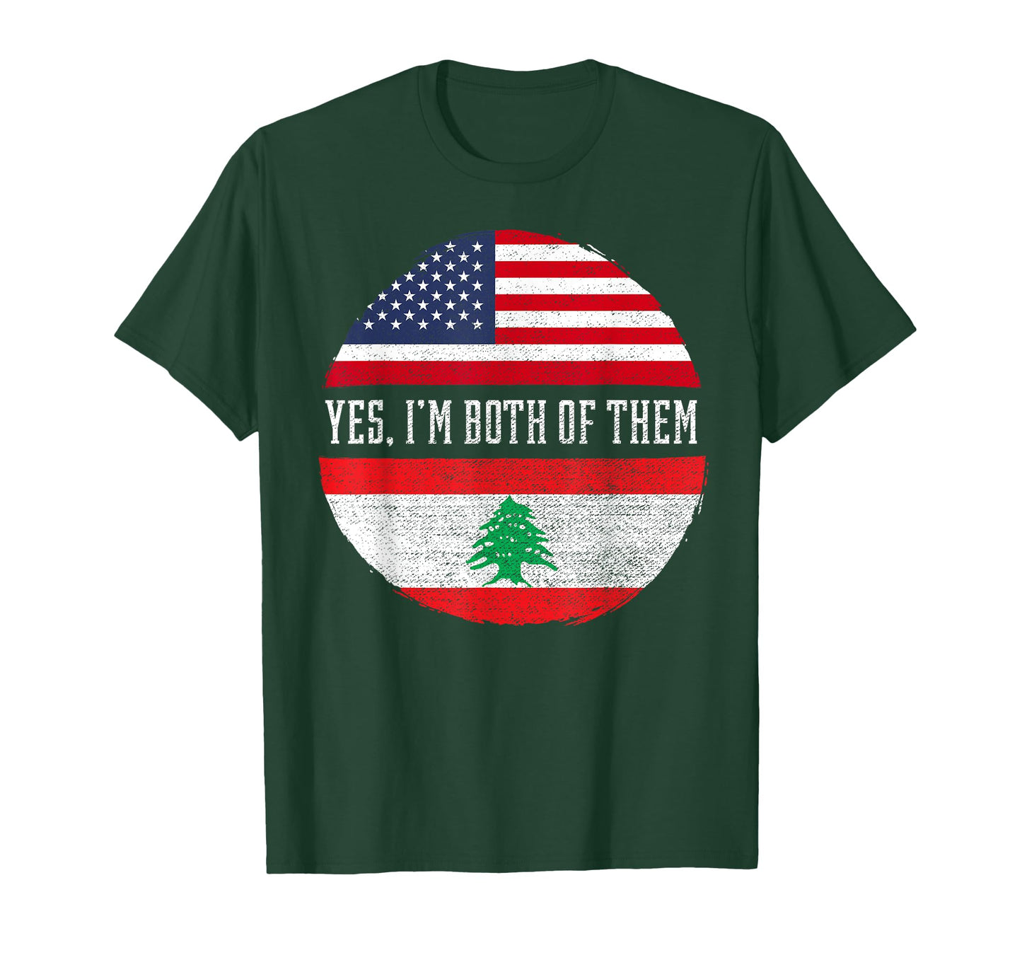 Half American Half Lebanese USA Flag Lebanon Heritage DNA T-Shirt for Women Kids Men