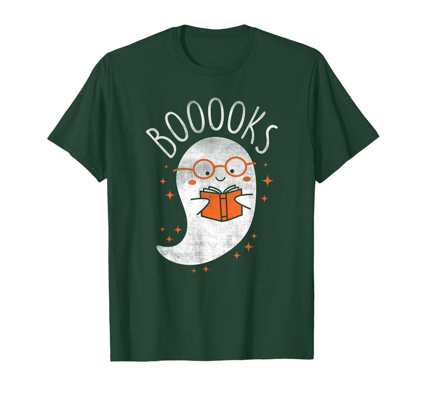 Cute Ghost Book Reading Halloween Teacher Top T-Shirt