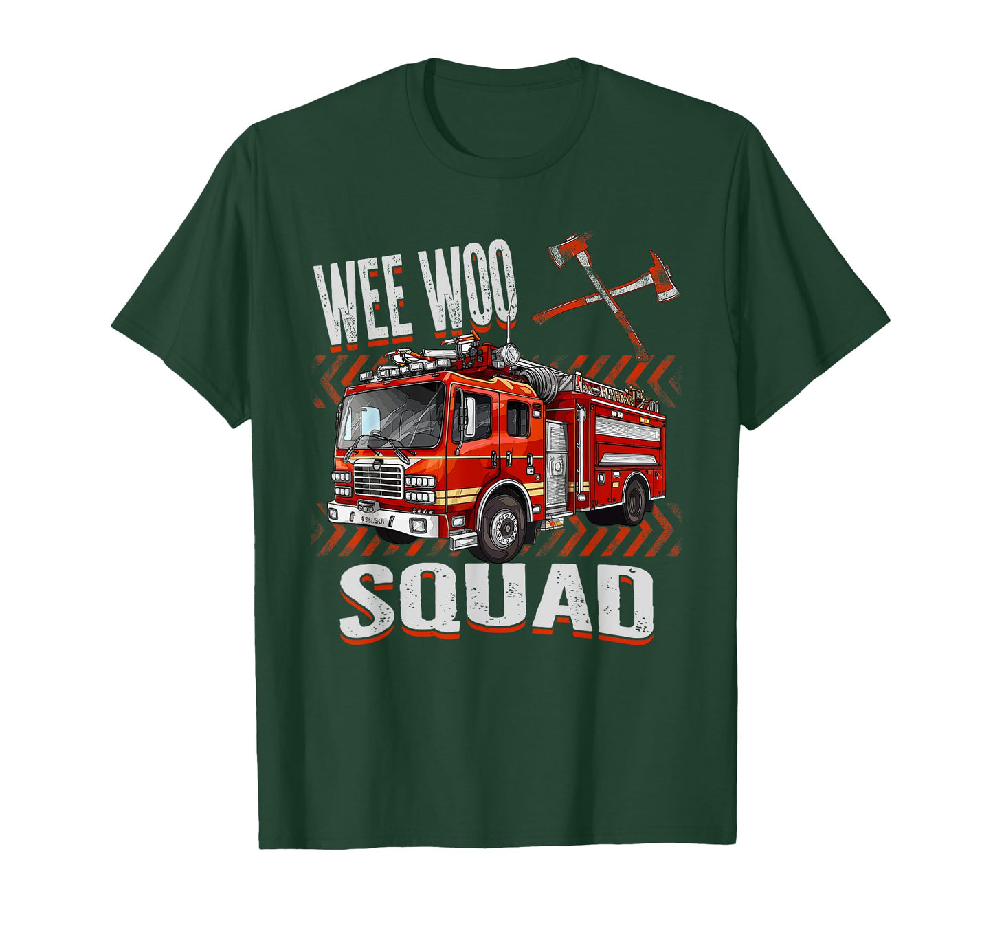 Fire Truck Toddler Boys Firefighters Lovers Wee Woo Squad T-Shirt