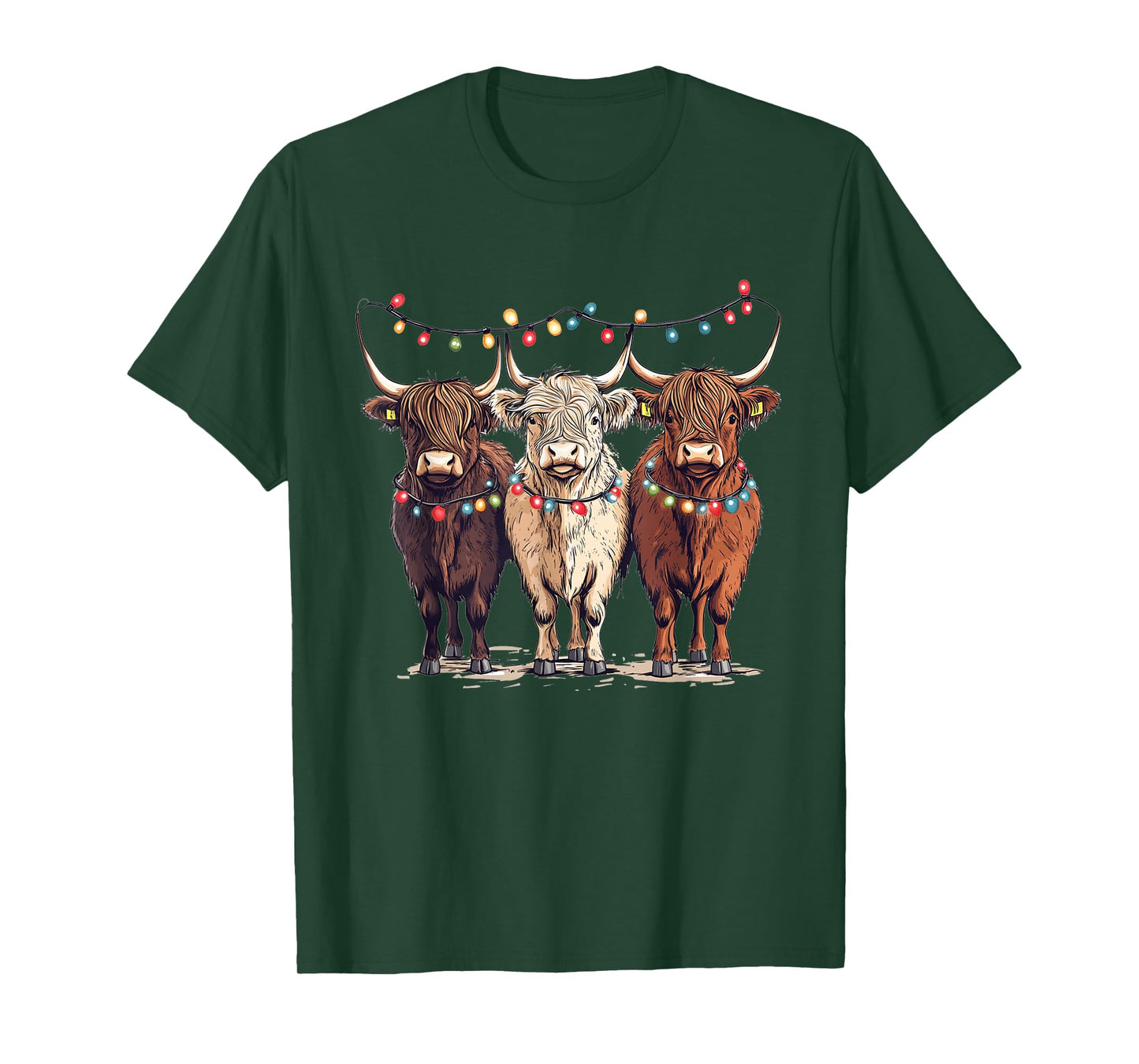 Western - Funny Christmas Cows - Country Christmas T-Shirt