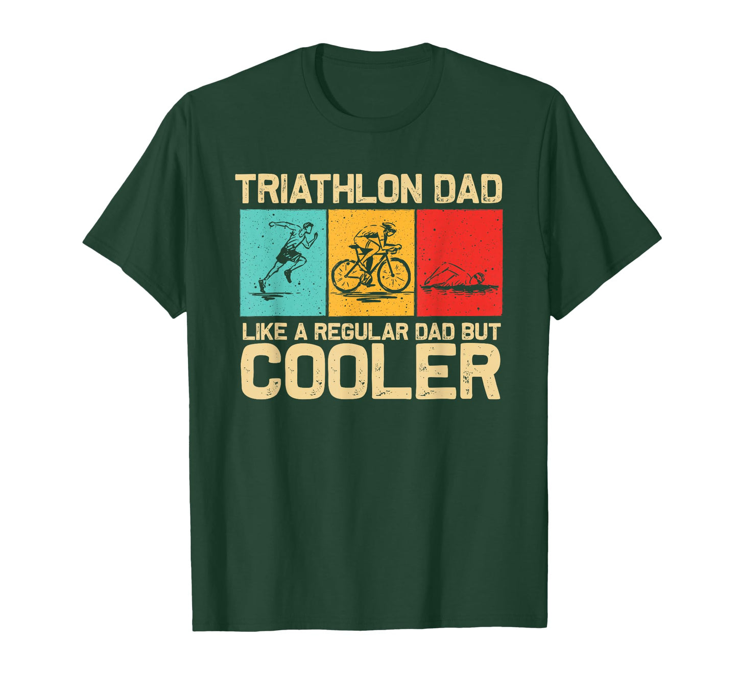Funny Triathlon Design for Men Dad Swim Bike Run Triathletes T-Shirt