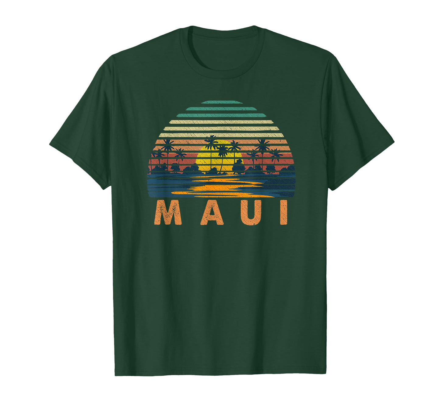 70s Maui HI Vintage Retro Sunset Throwback Art Hawaii Travel T-Shirt