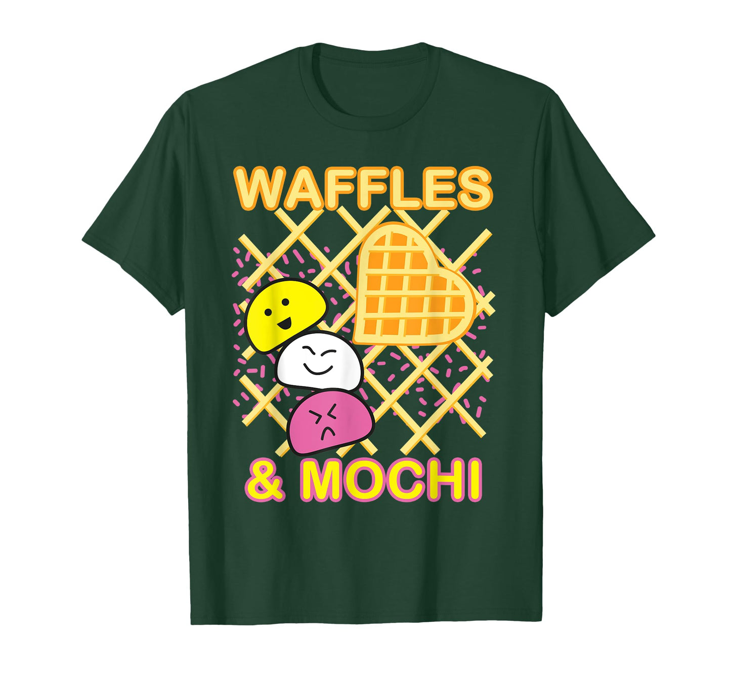 MOCHI and WAFFLES Cute Kawaii Japanese Ice cream Retro 90s Men Women Kids T-Shirt