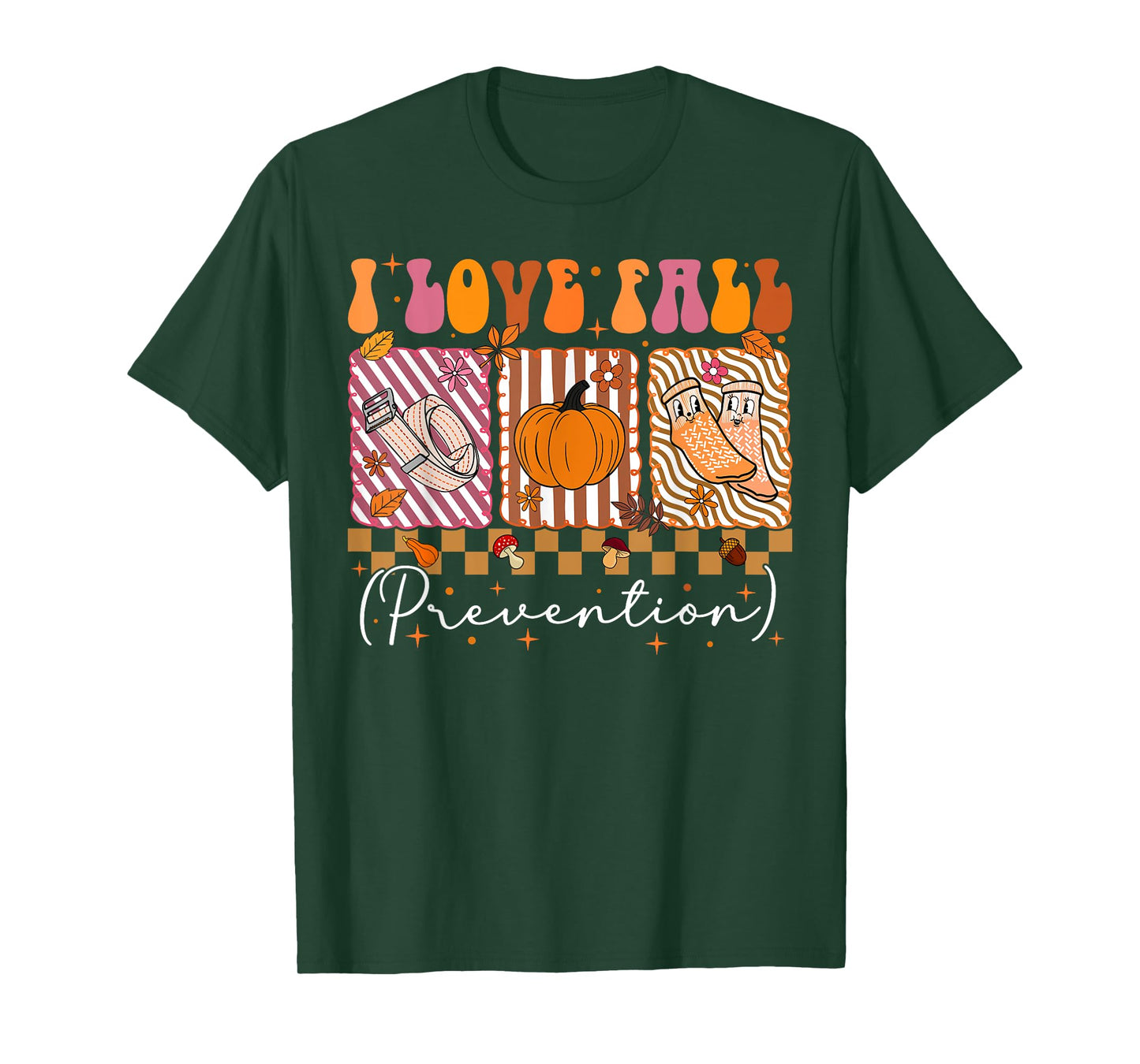 I Love Fall Prevention Fall Physical Therapy Preppy Autumn T-Shirt