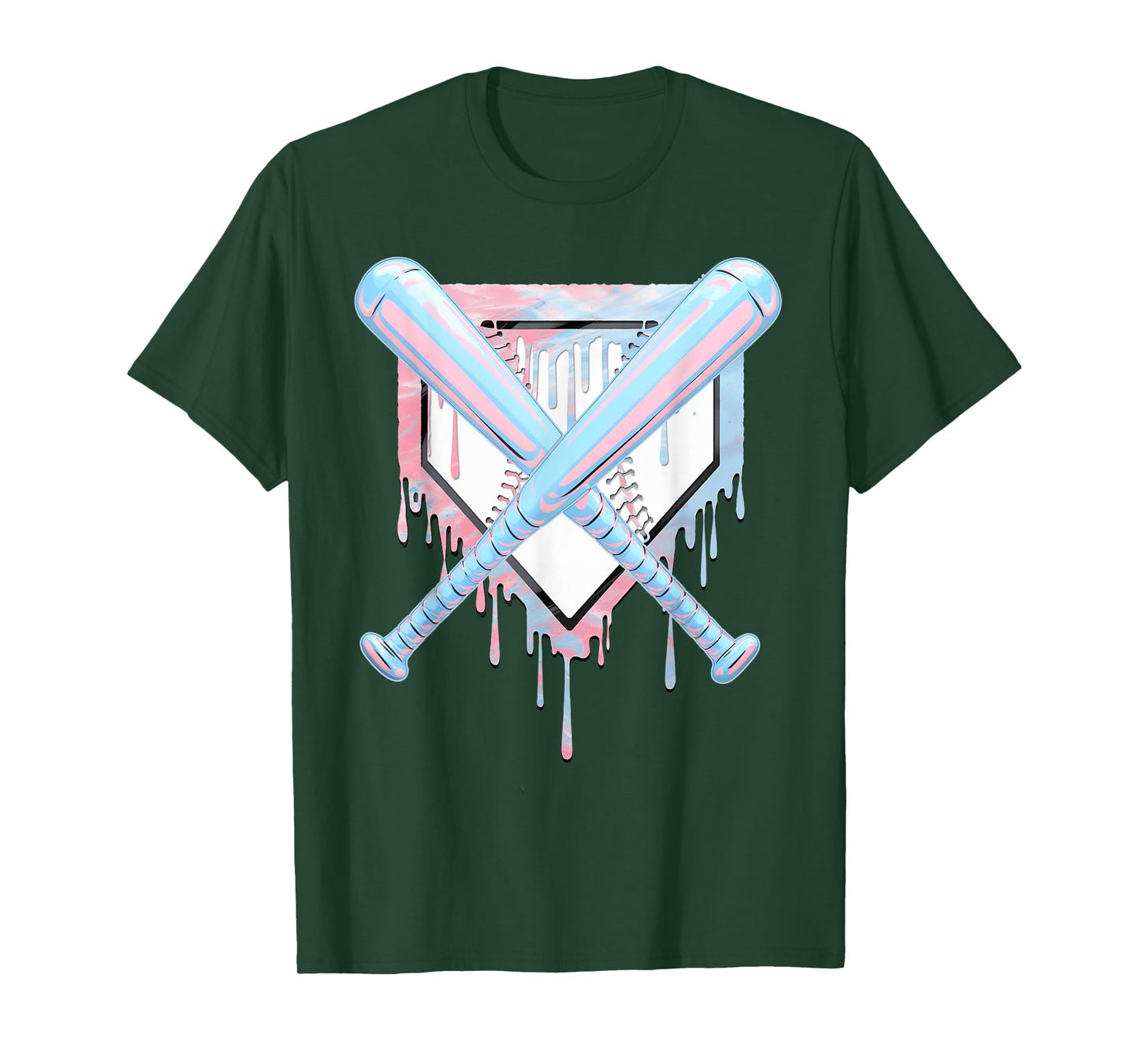 Cool Sport Baseball Home Plate Drip With Sprinkles Drip T-Shirt