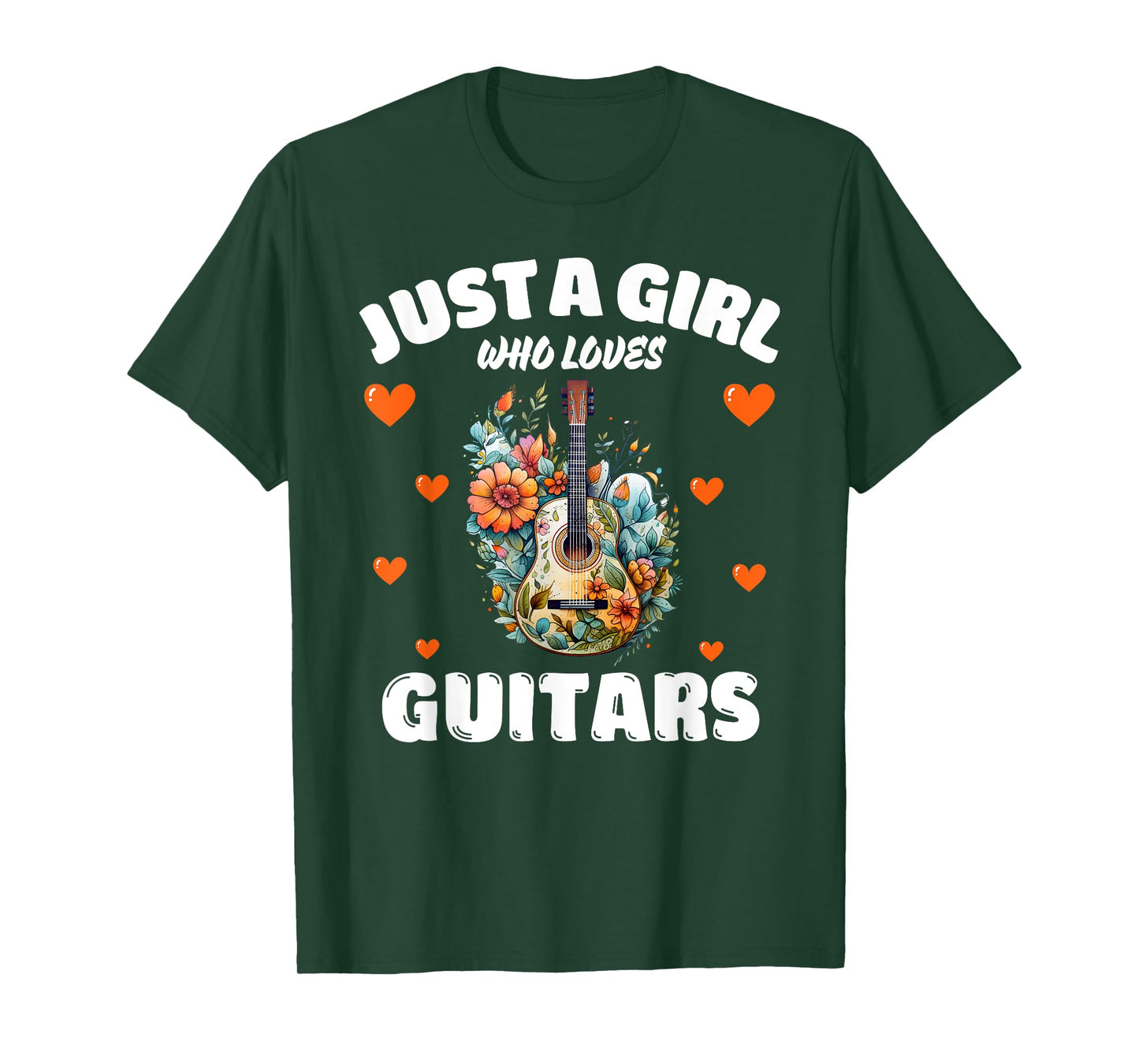 Just A Girl Who Loves Guitars, Music Lover Guitarist T-Shirt
