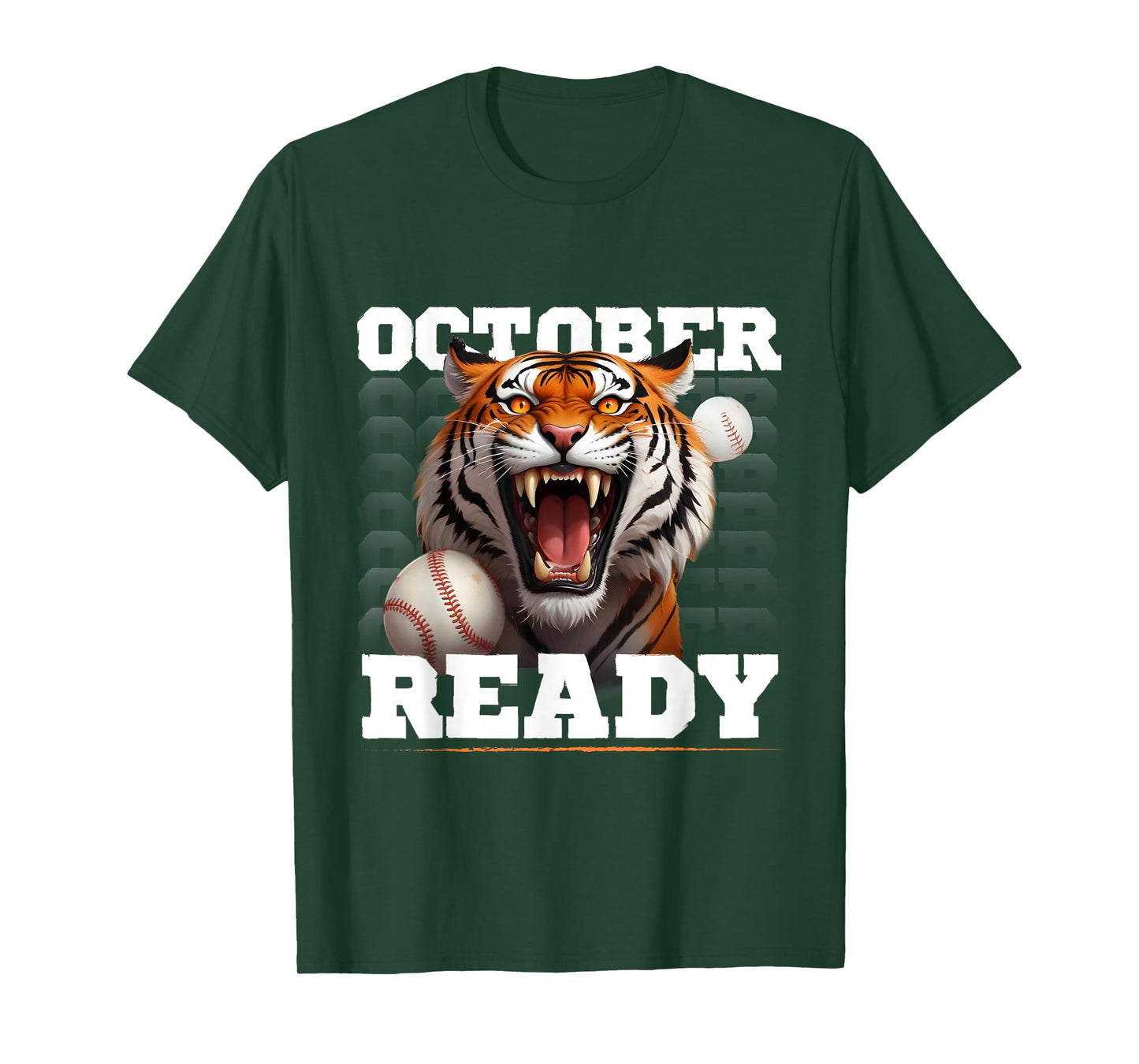 October Ready Tiger Baseball Fan T-Shirt