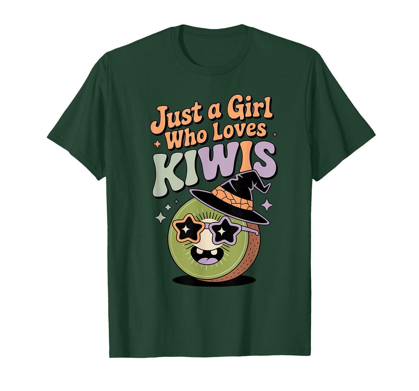 Halloween Just A Girl Who Loves Kiwis Women Girls Kiwi Fruit T-Shirt