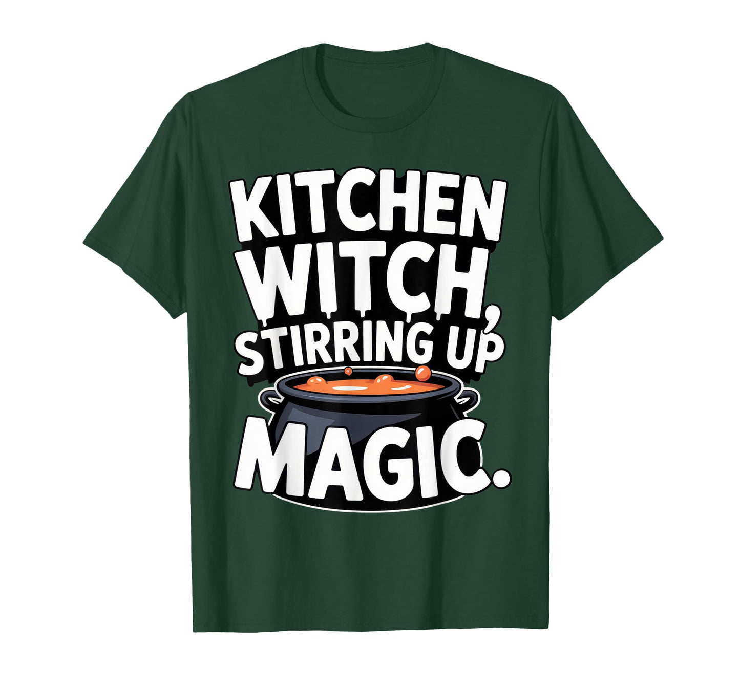Kitchen Witch Stirring Up Magic for Cooking Lovers T-Shirt
