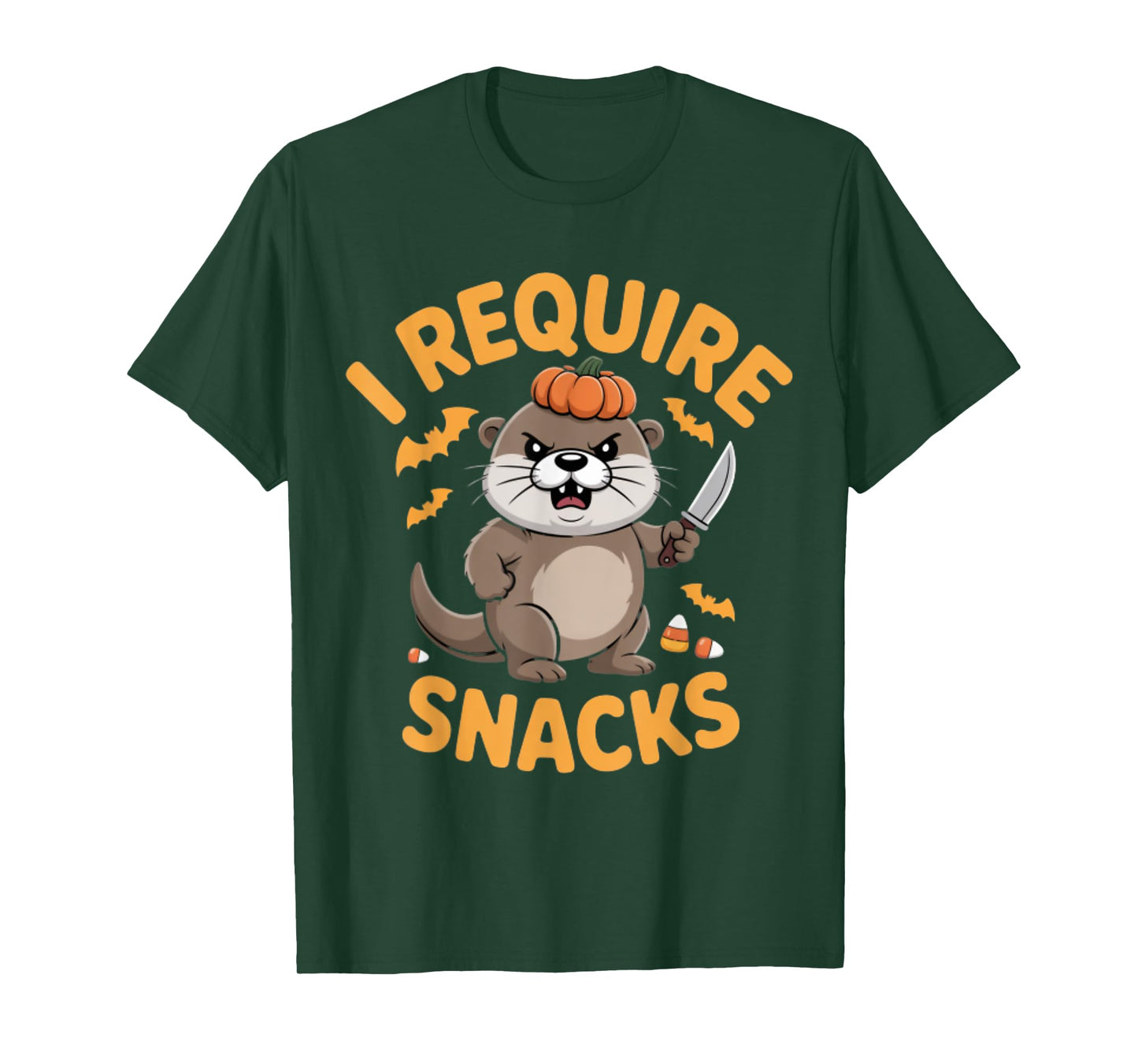 I Require Snacks Angry Capybara Halloween T-Shirt