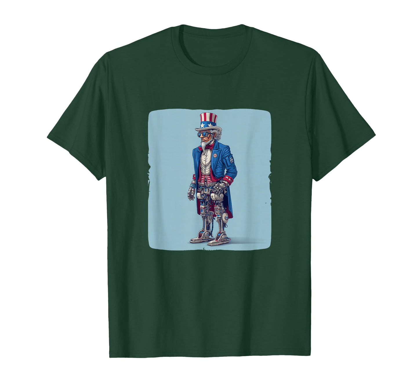 Nice Robot Sam Costume in AI US Colors Look T-Shirt