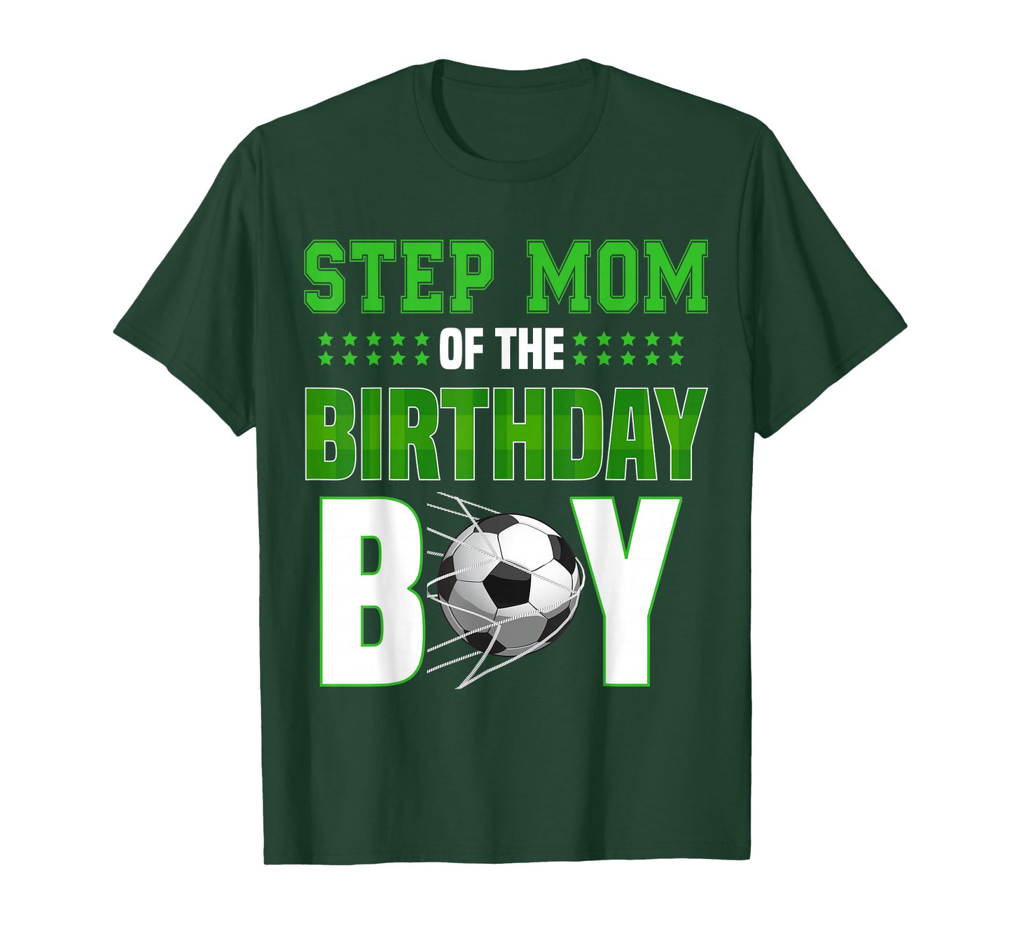 Goal Scoring Birthday Boy Celebration Look for Step Mom T-Shirt
