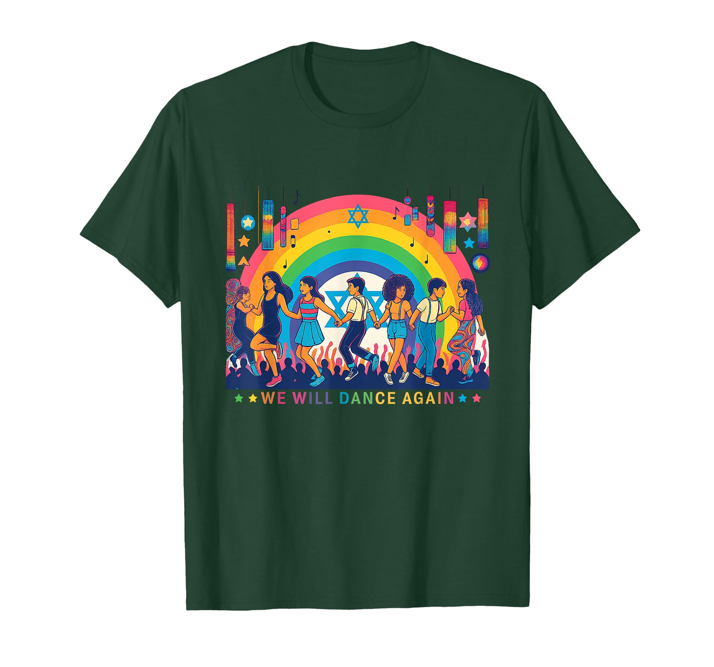 We Will Dance Again Retro Vintage David of Israel Jewish T-Shirt