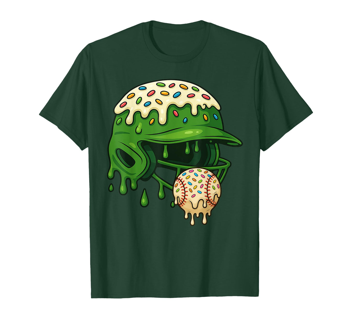 Baseball Drip Team for Boys and Girls Ice Cream Cool T-Shirt