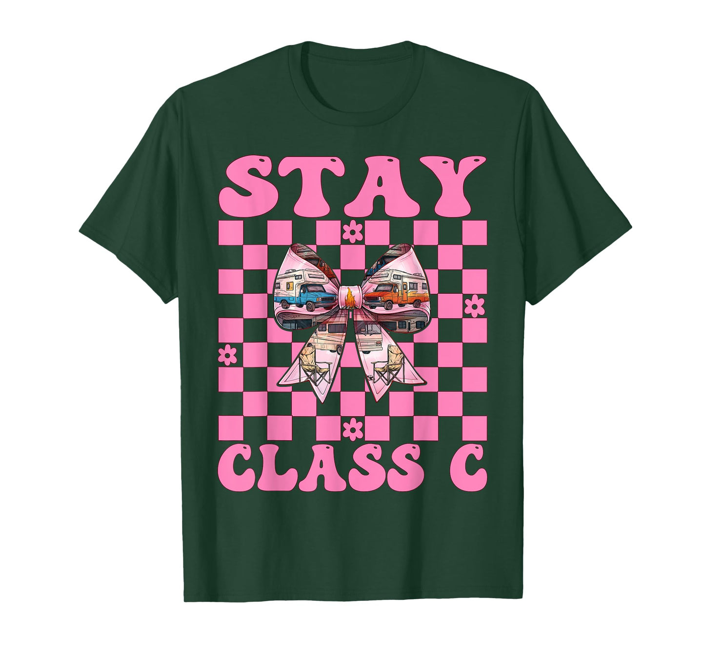 RV Camping Camper Motorhome Girl Mom Coquette Stay Class C T-Shirt
