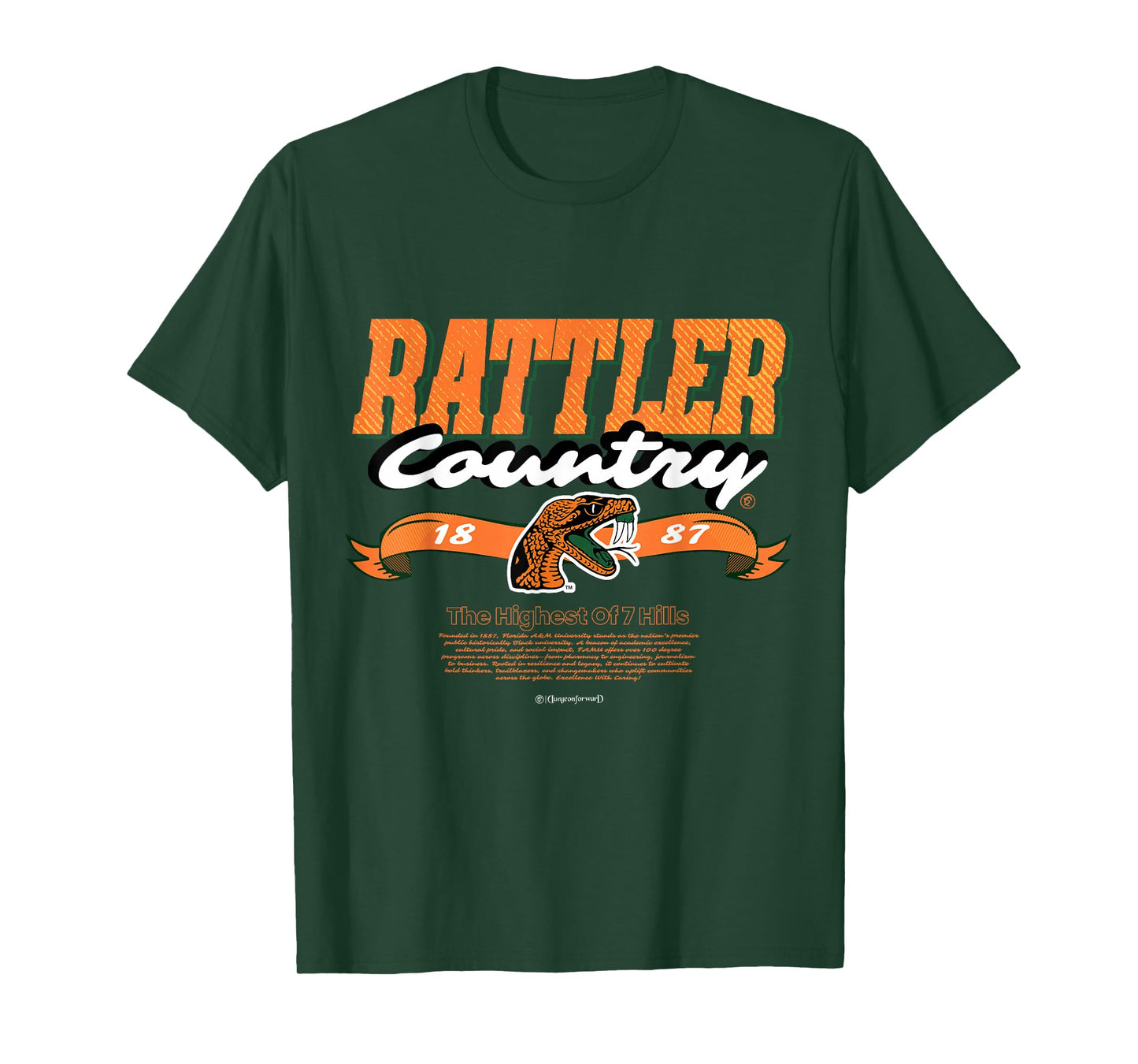 Florida A&M University - FAMU Rattler Country - HBCU Mascot T-Shirt