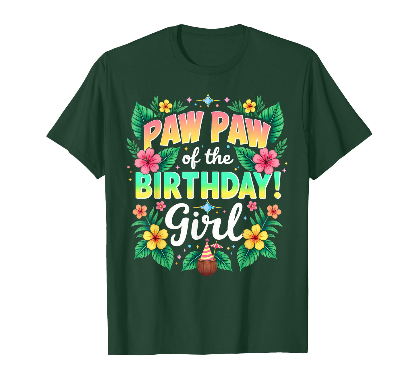 Aloha Hawaii Grandpa Paw Paw Of The Birthday Girl T-Shirt