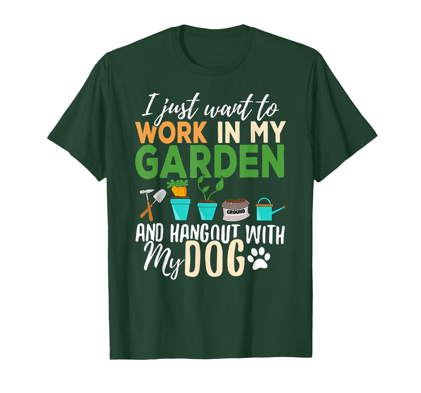 Gardening Dog Lover Gardener Garden Pet Gift Plants T-Shirt