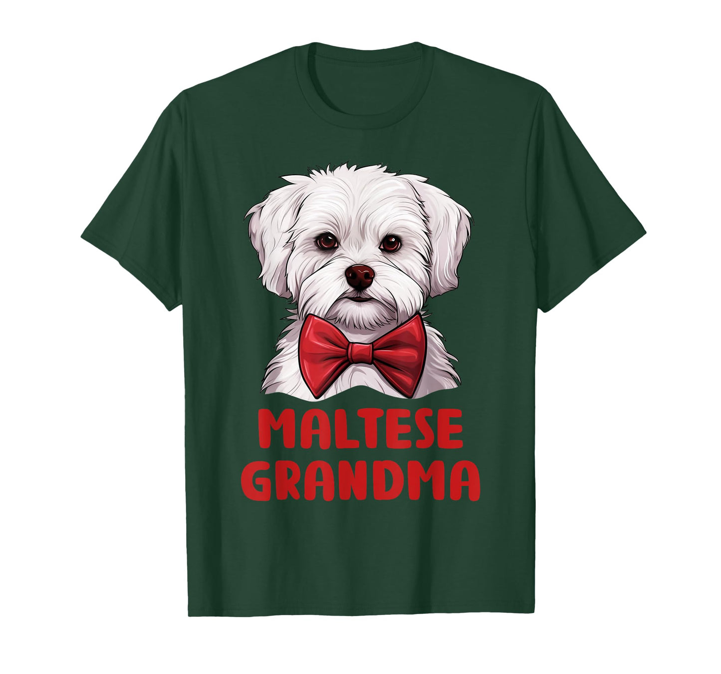 Maltese Grandma Dog Lovers Gift Funny Puppy Maltese Owner T-Shirt