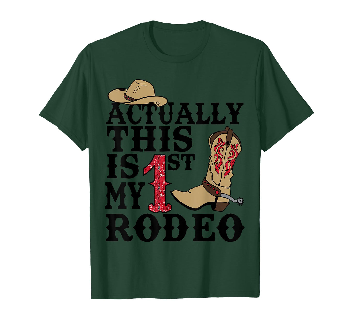 This Actually Is My First Rodeo Cowboy Hat Western Country T-Shirt