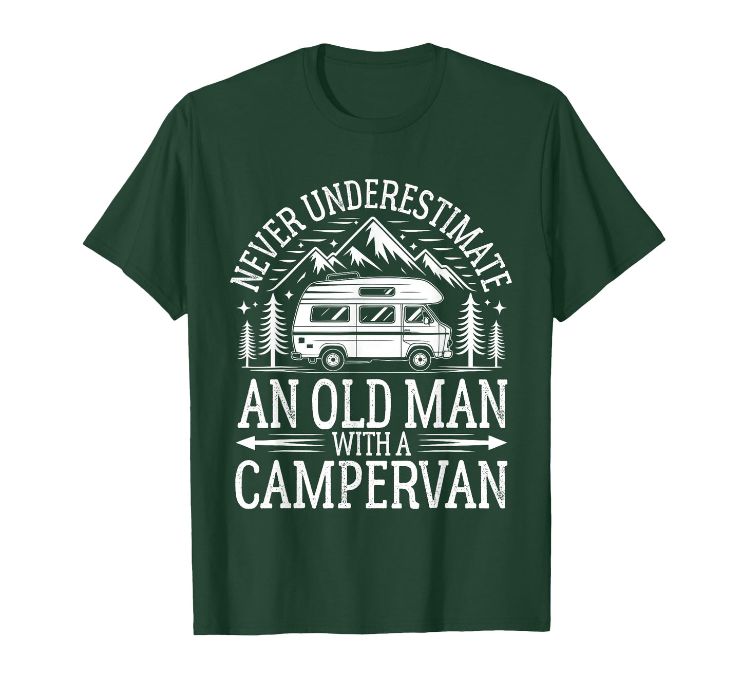 Never Underestimate and Old Man with a Campervan Gifts Men T-Shirt