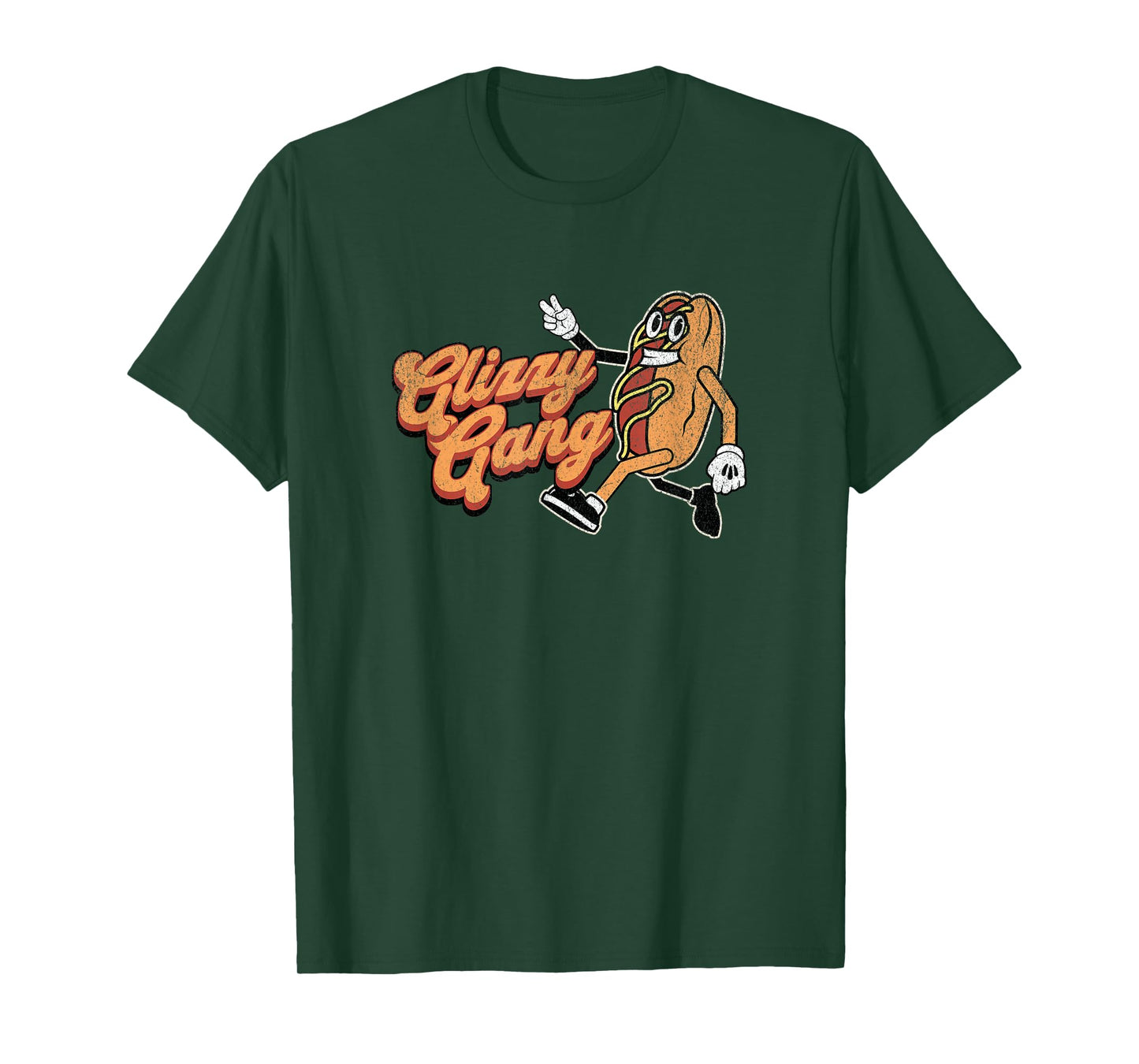 Glizzy Gang Hotdog Vintage Retro Funny Gift T-Shirt