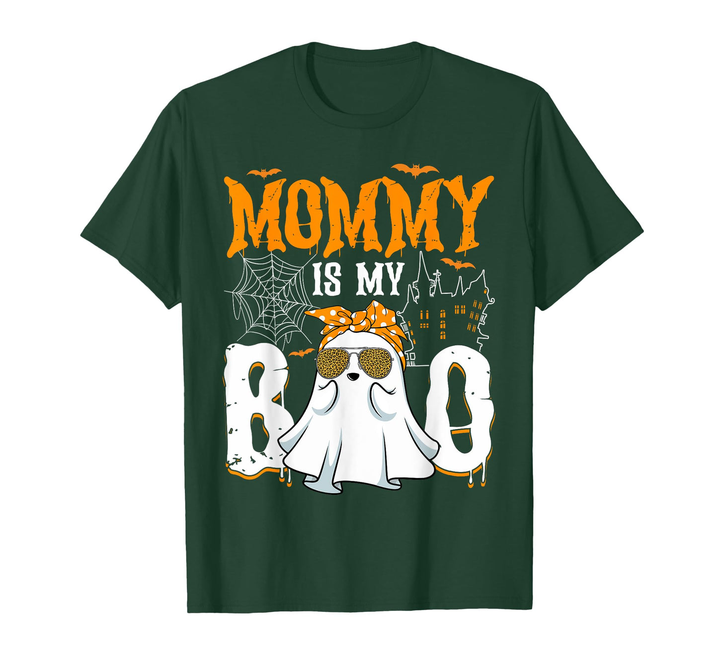Funny Mommy Is My Boo Scary Ghost Son Daughter Halloween Day T-Shirt