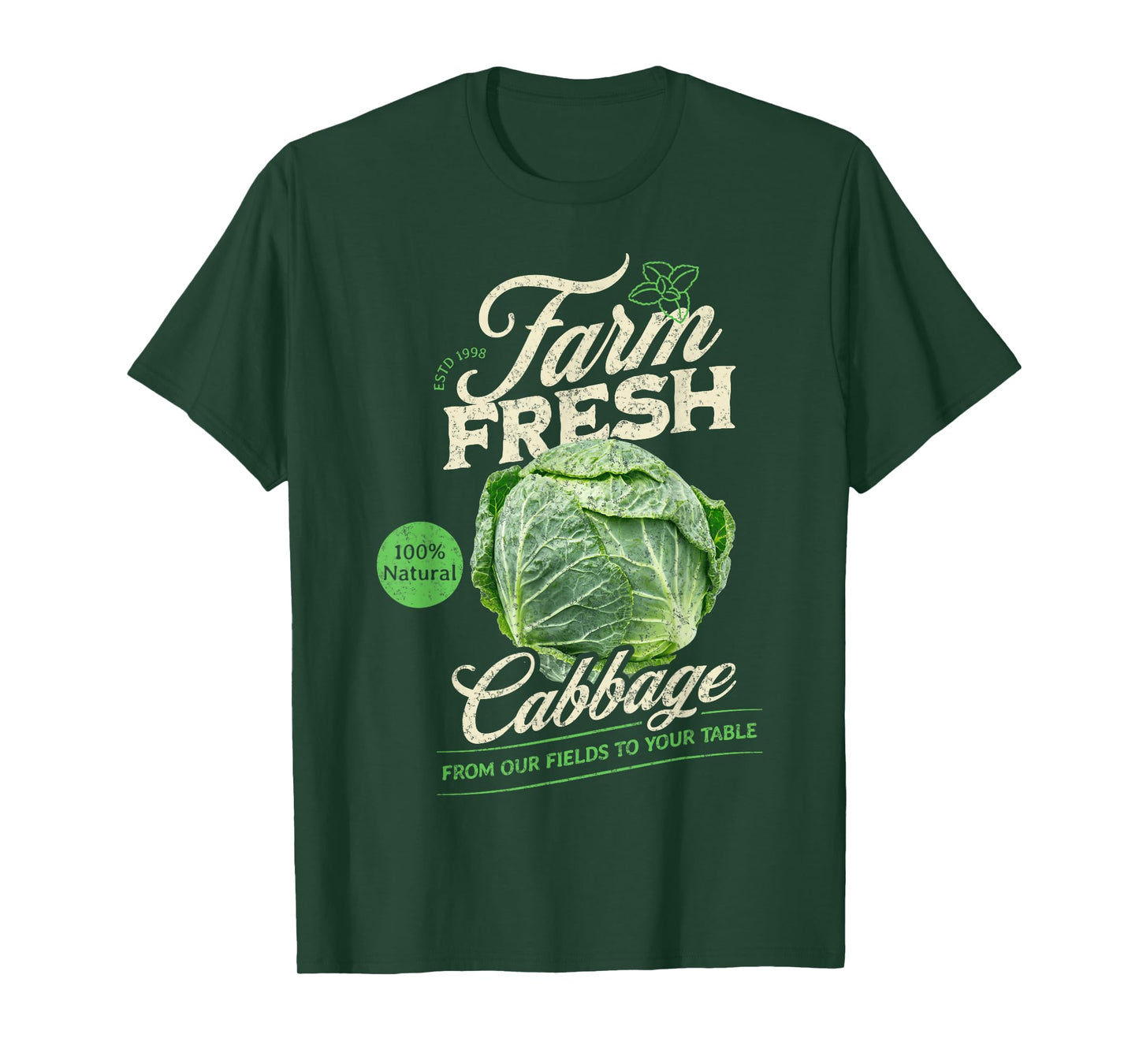 Farm Fresh Organic Cabbage Farmer's Market Homegrown T-Shirt