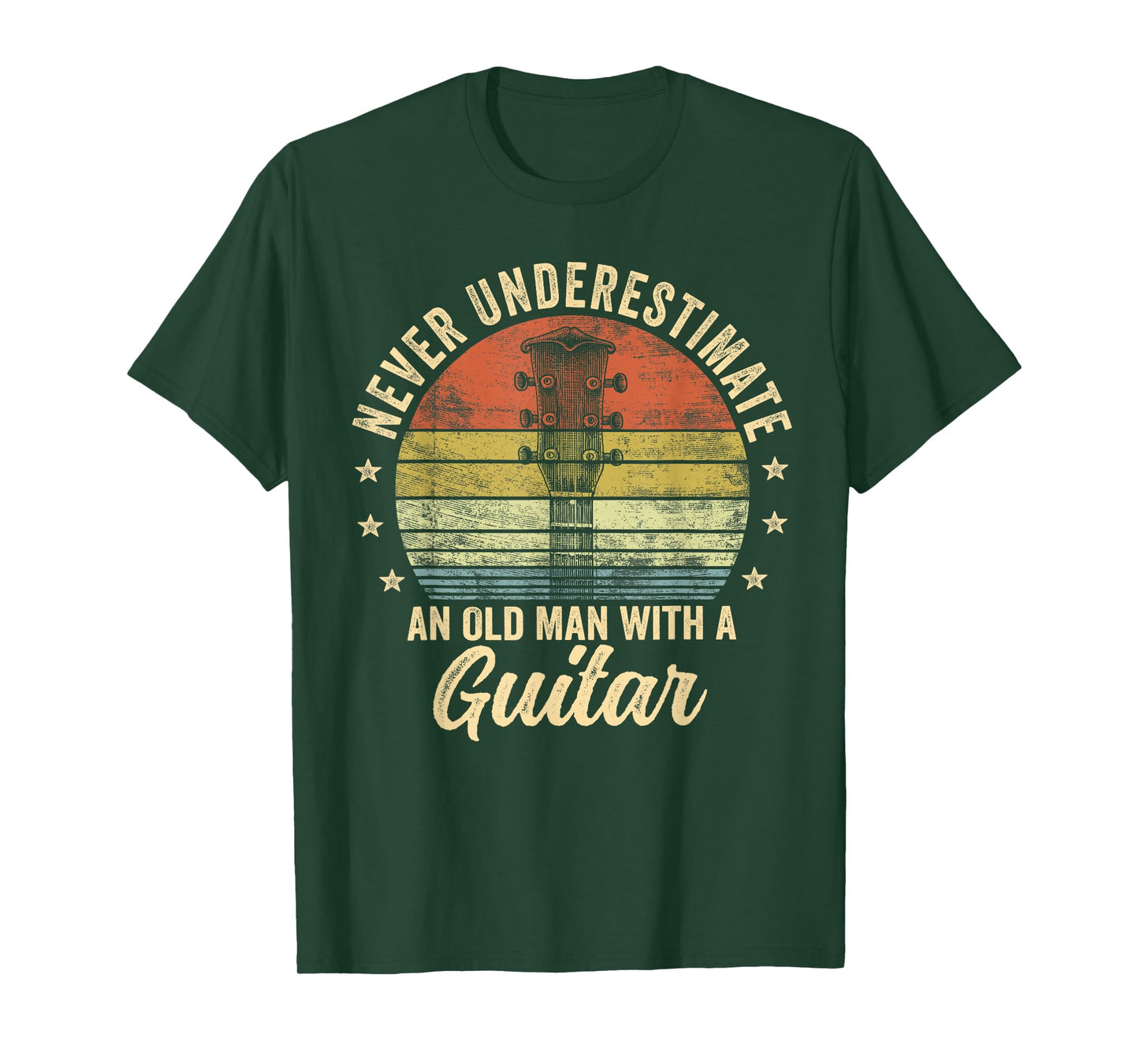 Never Underestimate an Old Man with A Guitar Player Gifts T-Shirt