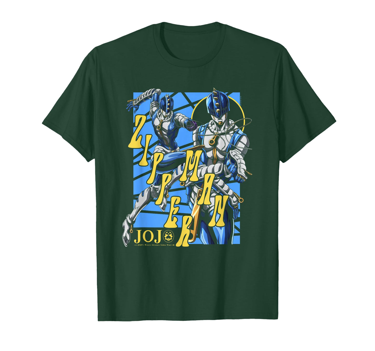 JoJo's Bizarre Adventure Zipper Man Attack Pose Anime T-Shirt