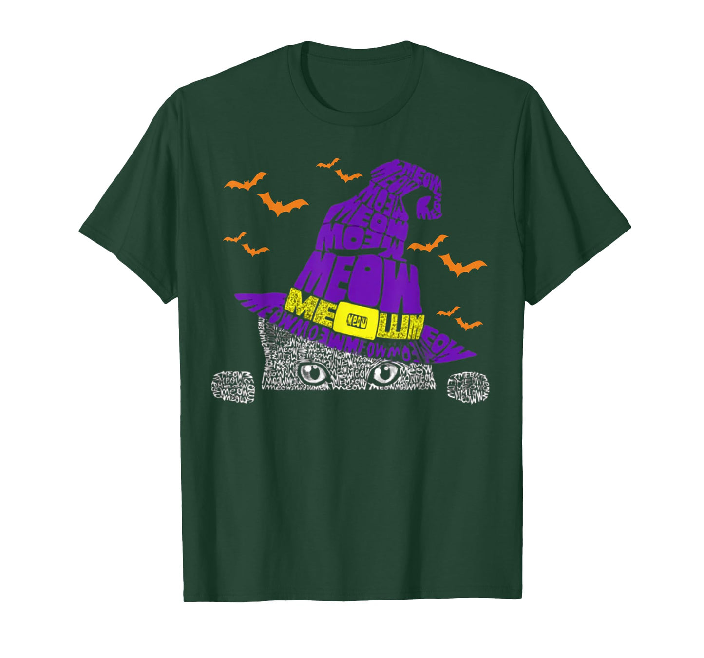 Funny Halloween Cat lover with Witch Hat for Spooky Season T-Shirt