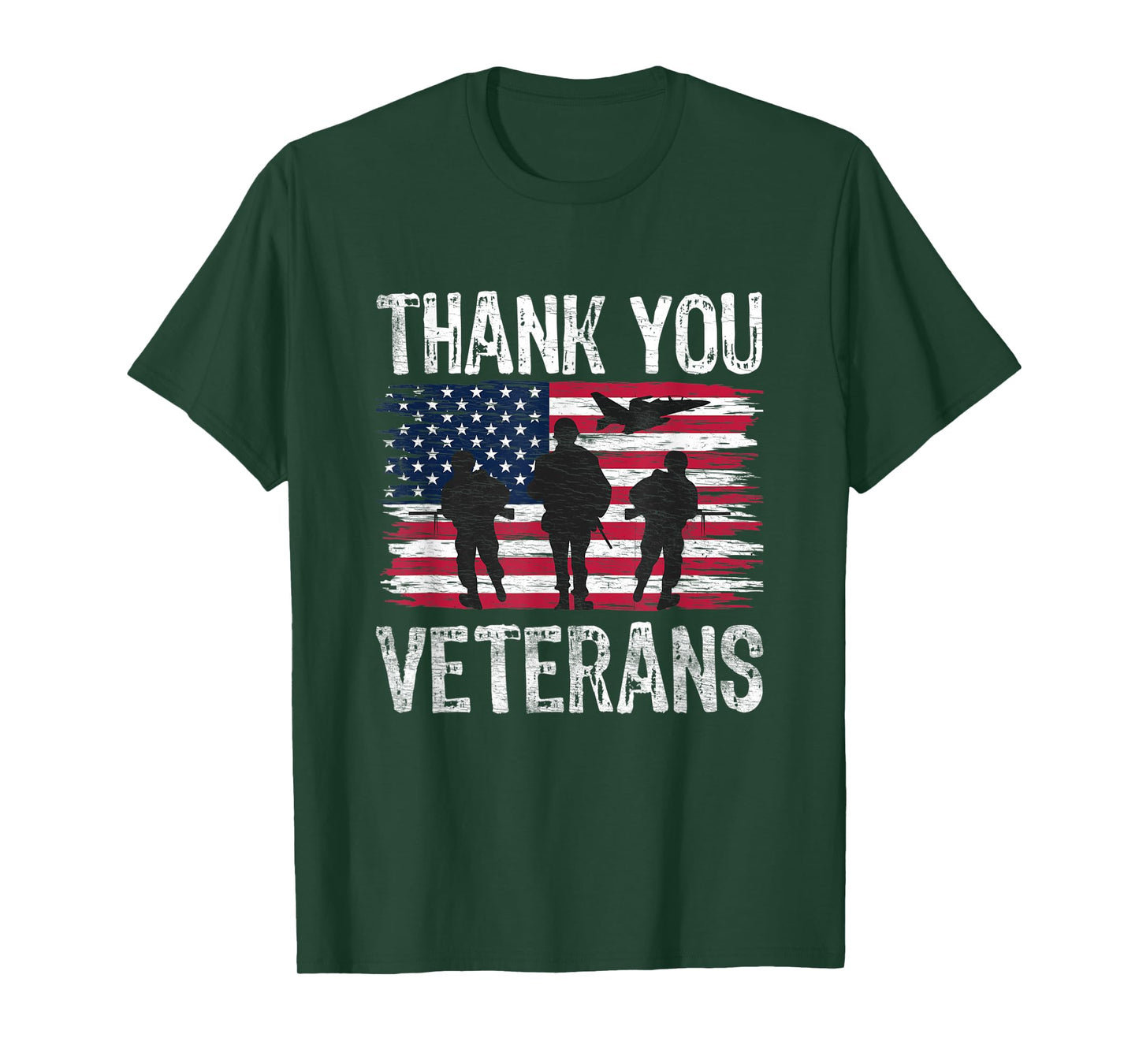 Patriotic American Flag Thank You Veterans Day T-Shirt