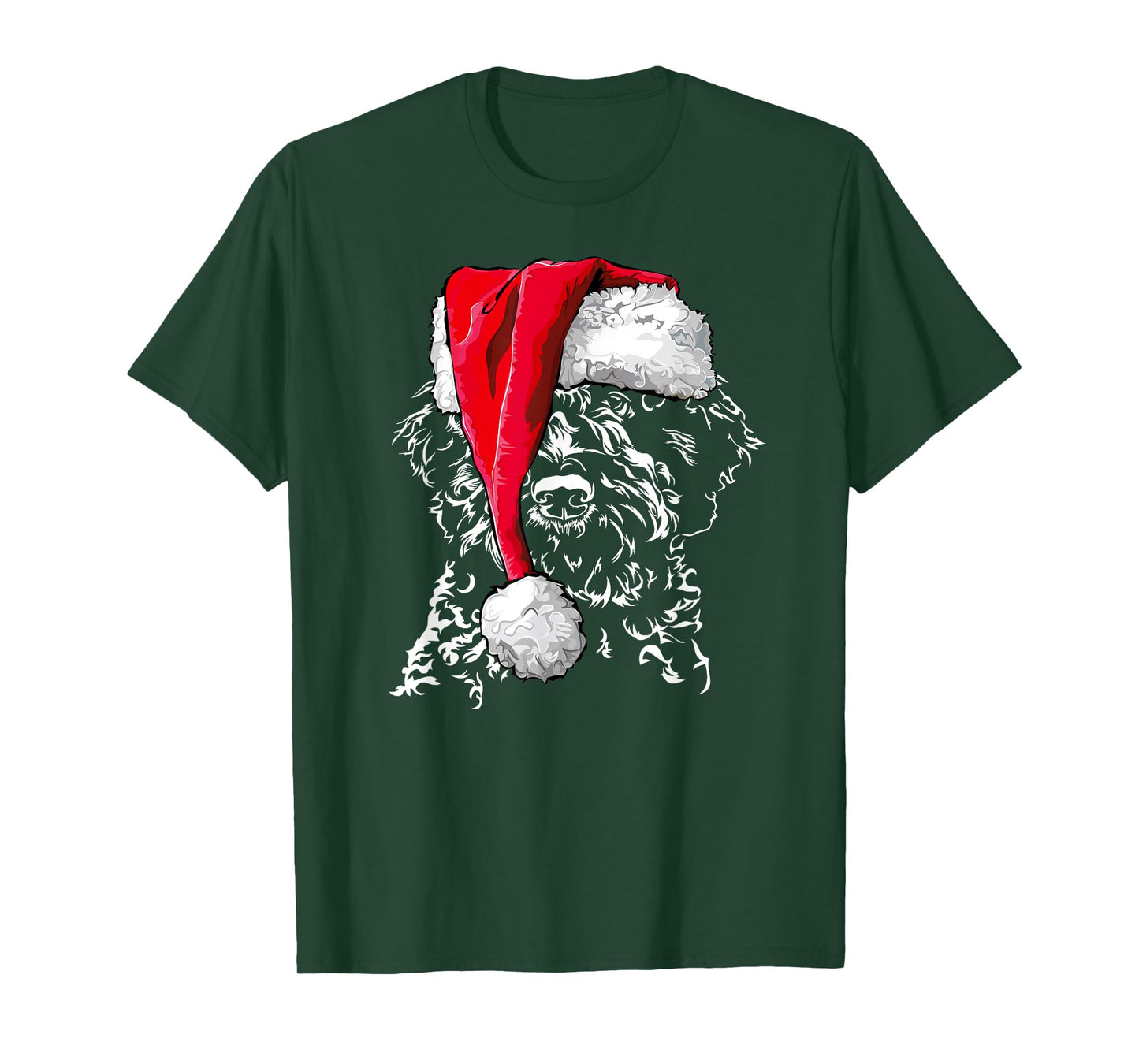 Funny Lagotto Romagnolo Santa Christmas dog mom gift present T-Shirt for Men Women Girls Kids