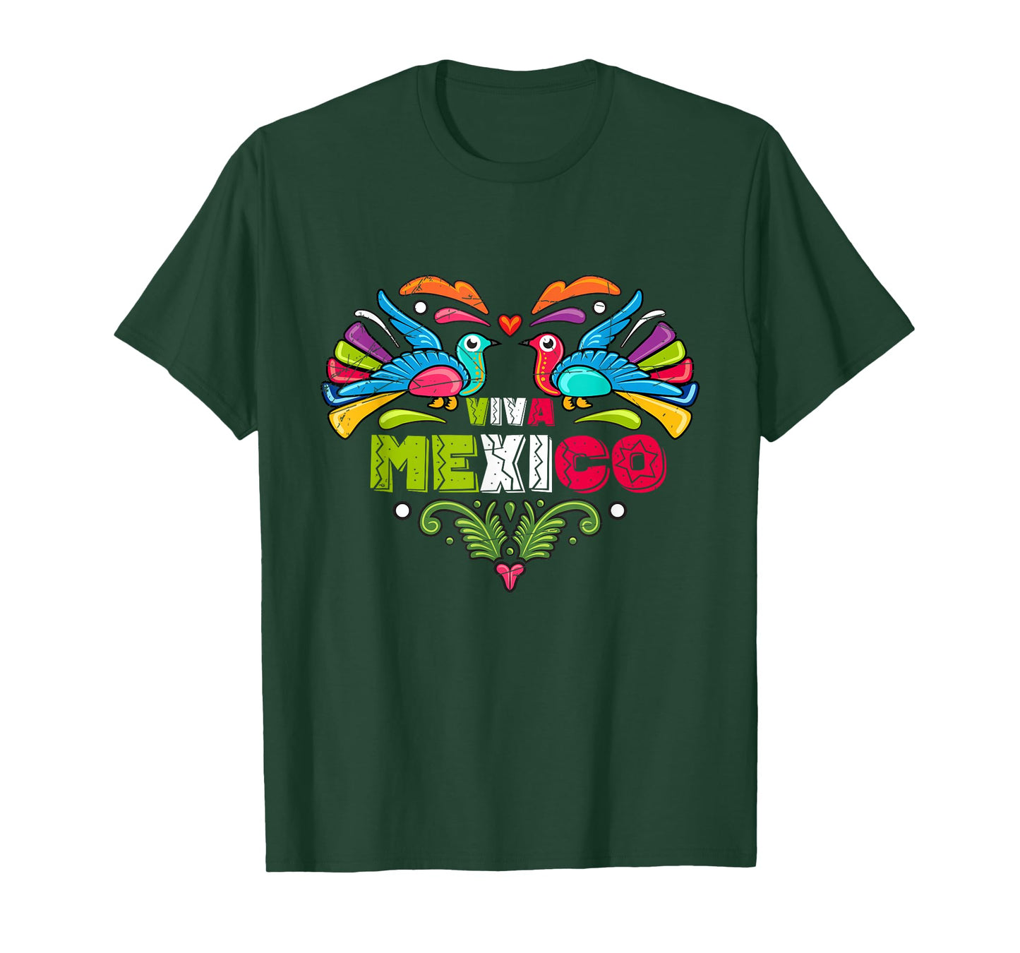 Proud Mexican Flag Peacock Animal Gift Viva Mexico T-Shirt