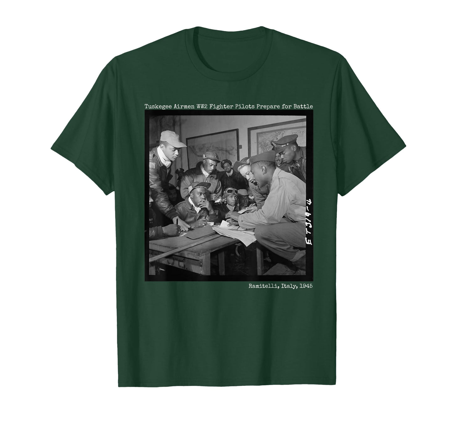 Tuskegee Airmen Preparing for Battle WW2 T-Shirt Small