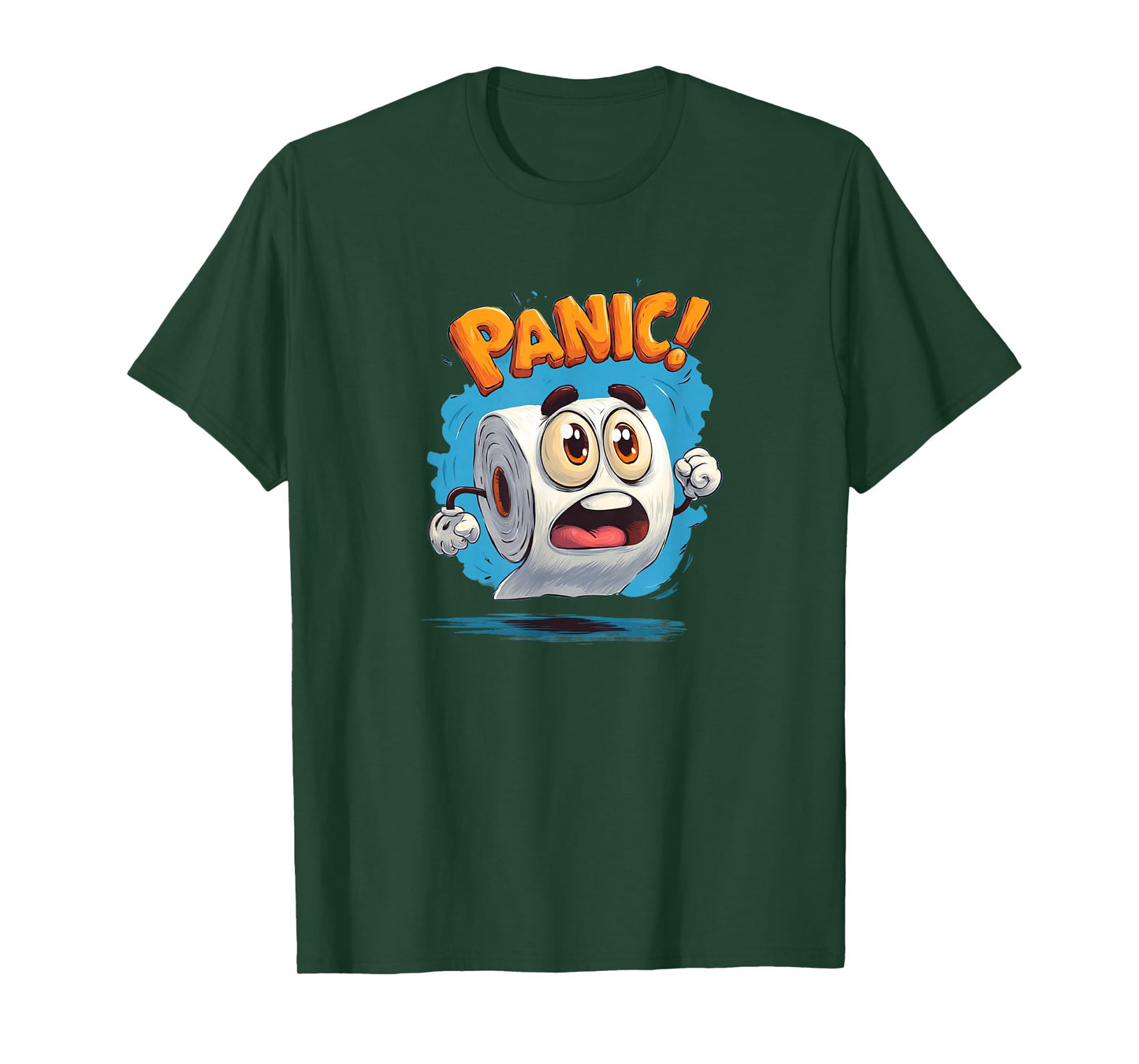 Panic Toilet Paper Costume for Funny Toilets and Bathroom T-Shirt
