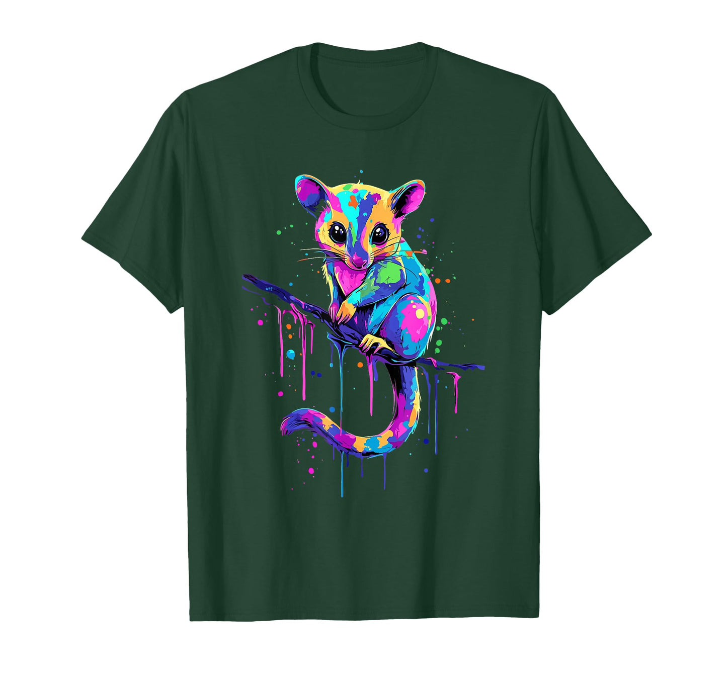 Sugar Glider Lovers Colorful Splash Art Sugar Glider T-Shirt