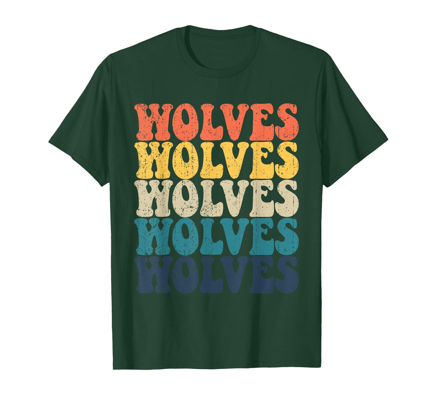 Wolves High School Wolves Sports Team Retro Wolves T-Shirt