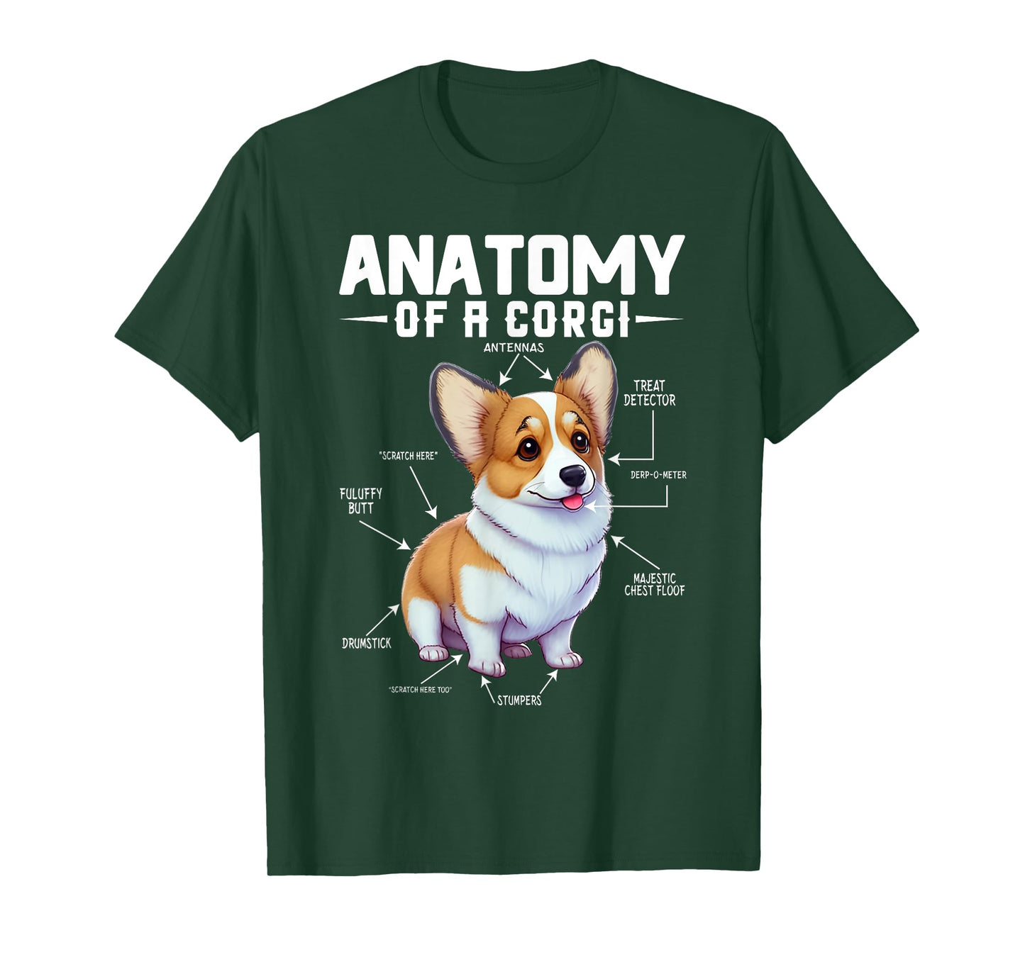 Anatomy Of A Corgi Cute Corgis Costume Corgi Lovers Corgis T-Shirt