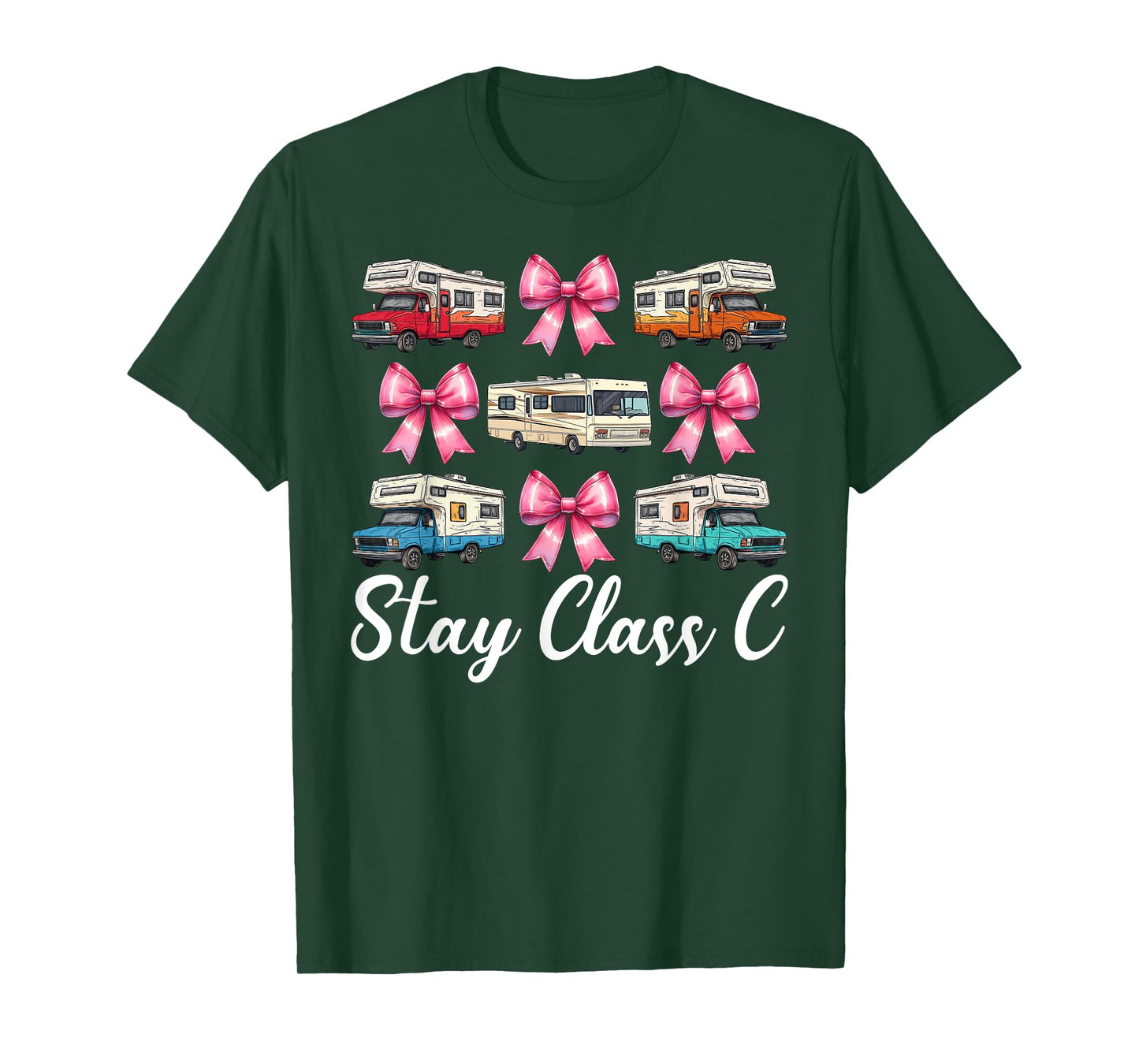 RV Camping Camper Motorhome Girl Mom Coquette Stay Class C T-Shirt