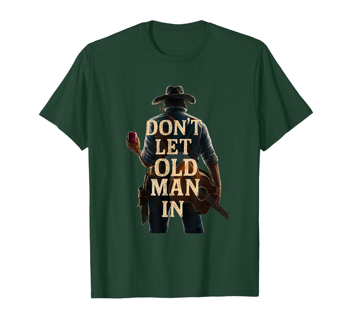 Don't Let Old Man In Country Western Guitar T-Shirt