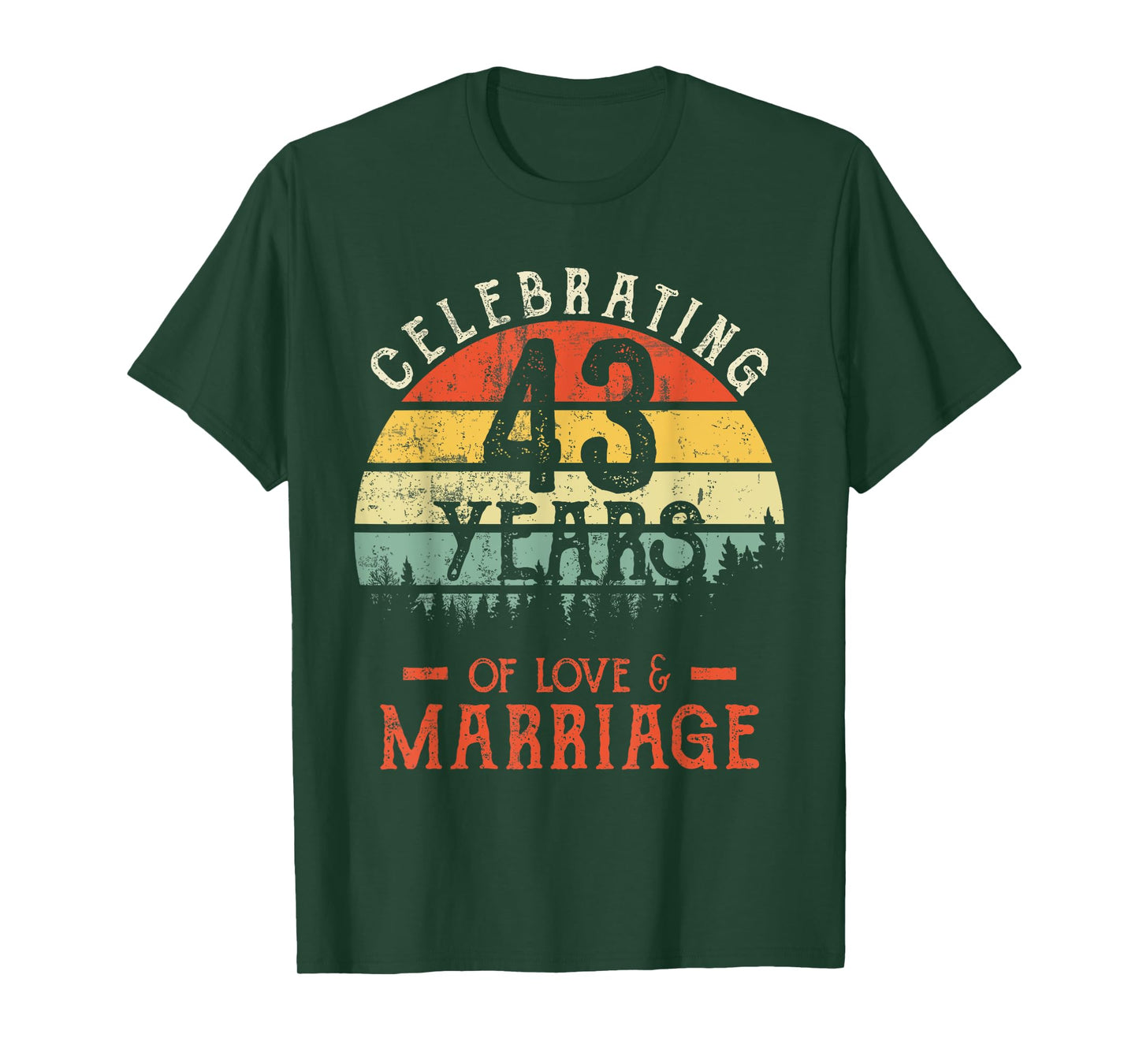 Legends Vintage 43 years marriage anniversary Crew His/Her T-Shirt